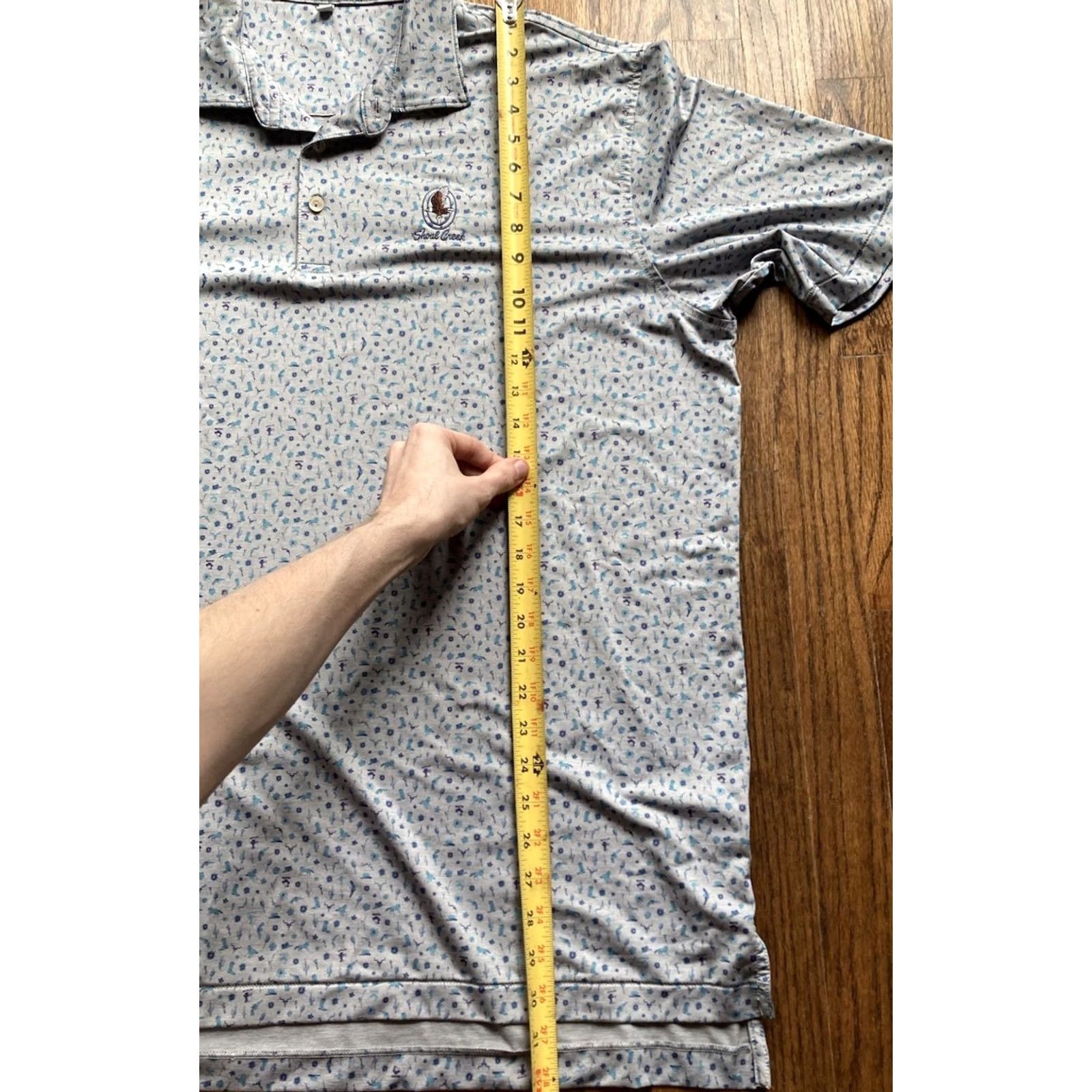 Peter Millar Peter Millar Summer Comfort Polo Mens XL Shoal Creek Western Cowboy AOP Golf Gray Shirt Mens XL Size US XL / EU 56 / 4 - 6 Thumbnail