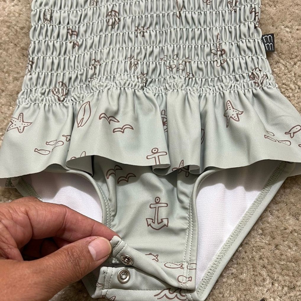 Other NWT-Gerber Modern Moments Baby Girl Swimsuit Ruffles 12M Size ONE SIZE - 9 Thumbnail