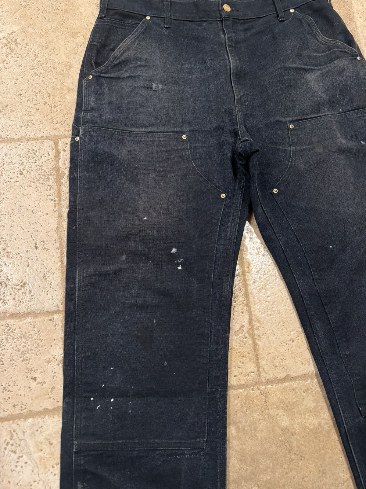 Carhartt Vintage Carhartt Carpenter Double Knees Distress Black Pants Size US 36 / EU 52 - 3 Thumbnail
