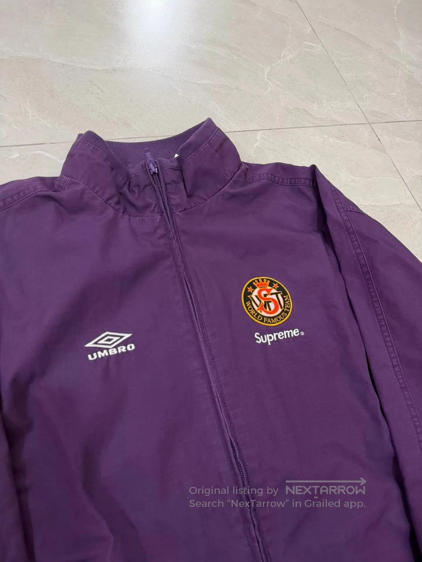 Supreme Purple Zip-Up Light Jacket Size M. Size US M / EU 48-50 / 2 - 2 Thumbnail