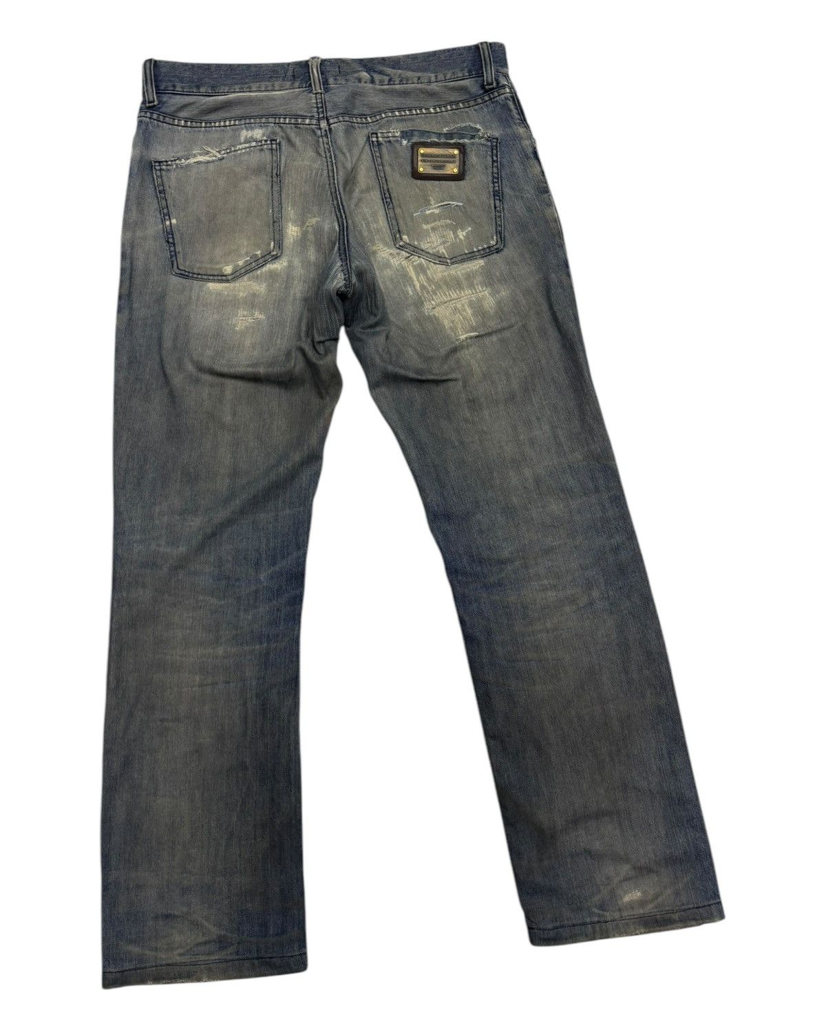 Dolce & Gabbana 🔥DOLCE & GABBANA THRASHED REPAIRED JEANS Size US 36 / EU 52 - 4 Thumbnail