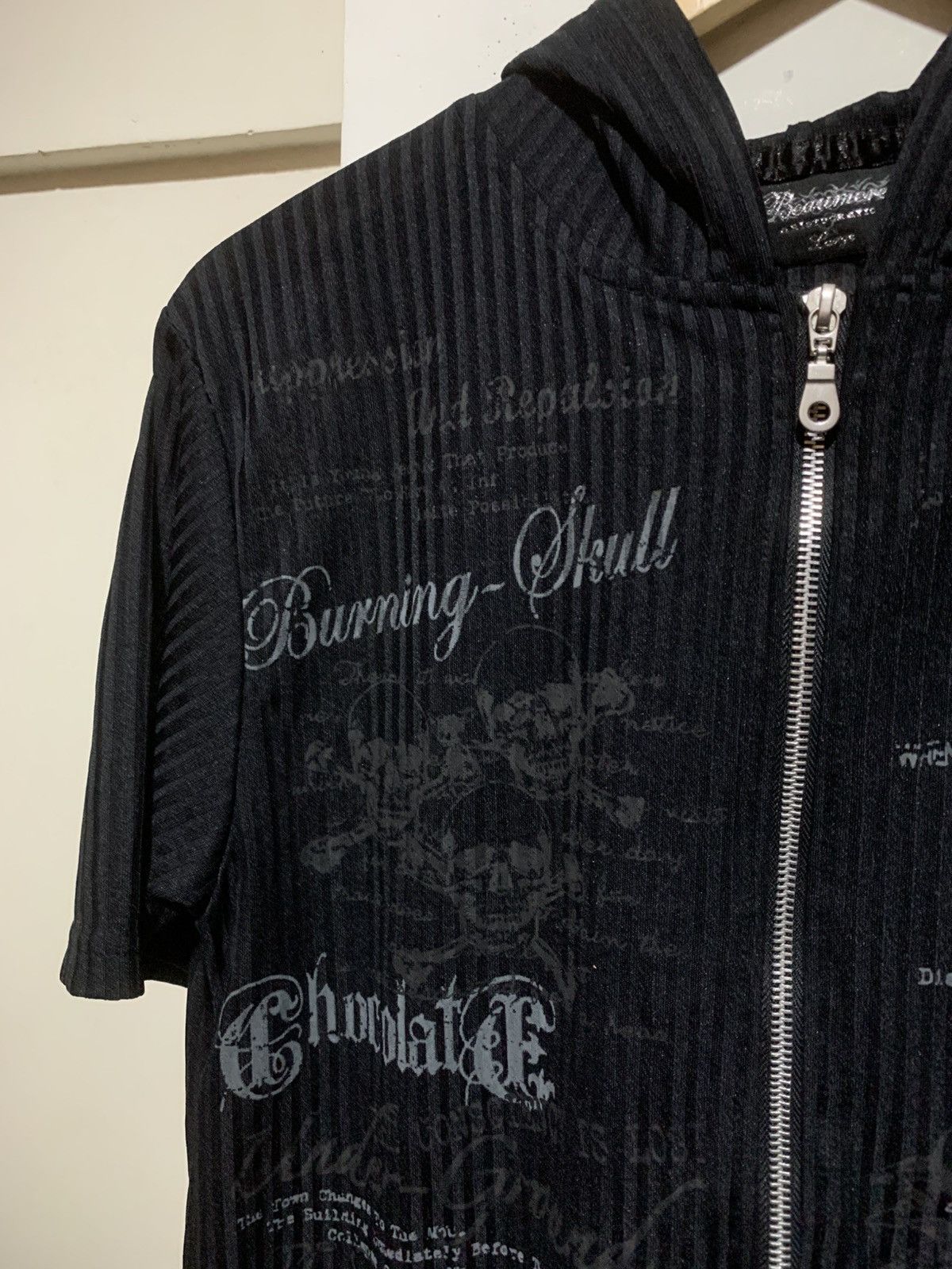 14th Addiction Japanese Beaumere Poem Skull and Cross With Hoodie Tee Size US L / EU 52-54 / 3 - 11 Thumbnail