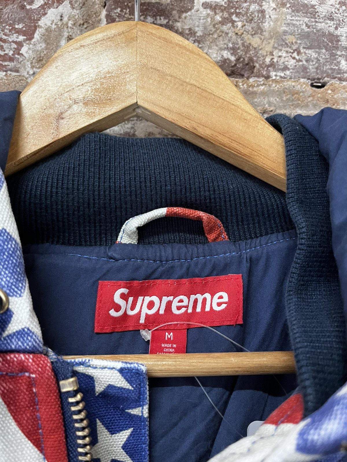 Supreme Supreme Flag Quilted Hoodie Size US M / EU 48-50 / 2 - 3 Thumbnail