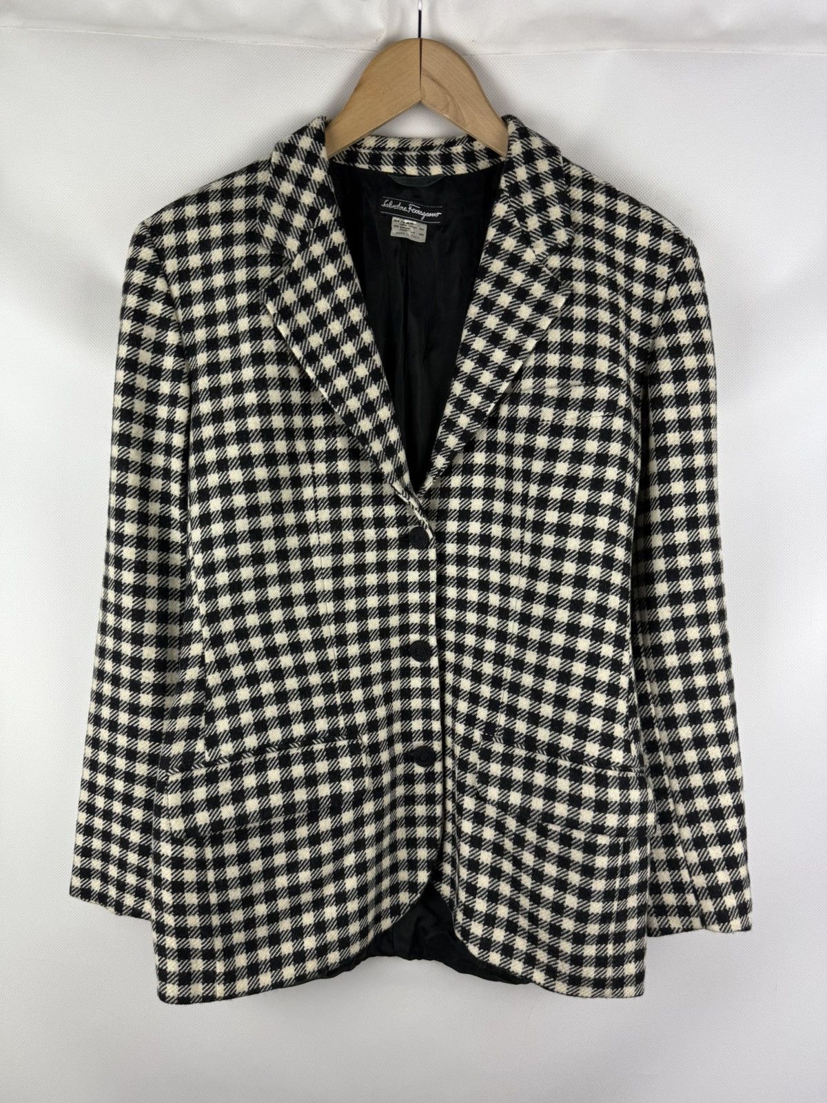 Salvatore Ferragamo Salvatore Ferragamo VTG Plaid Wool Cashmere Blazer Jacket Size M / US 6-8 / IT 42-44 - 1 Thumbnail