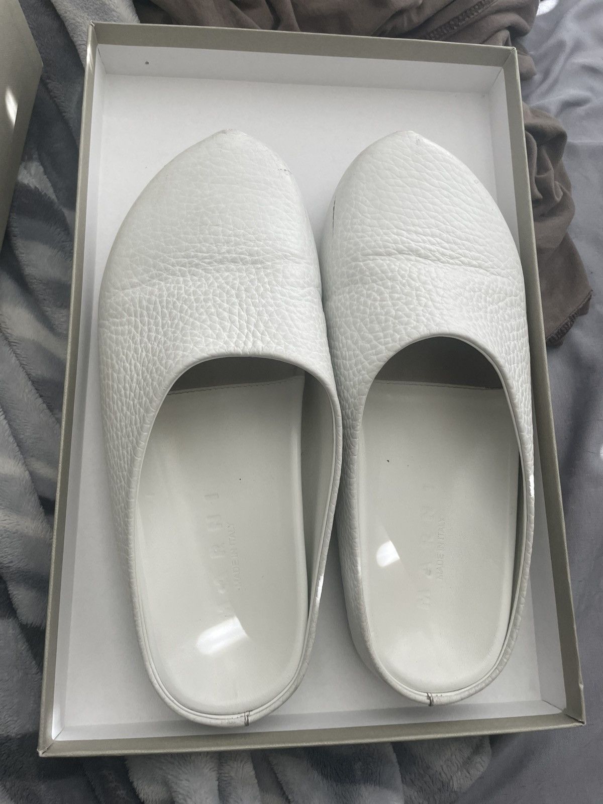 Marni Marni white fussbet sabot loafer Size US 8 / EU 41 - 1 Thumbnail