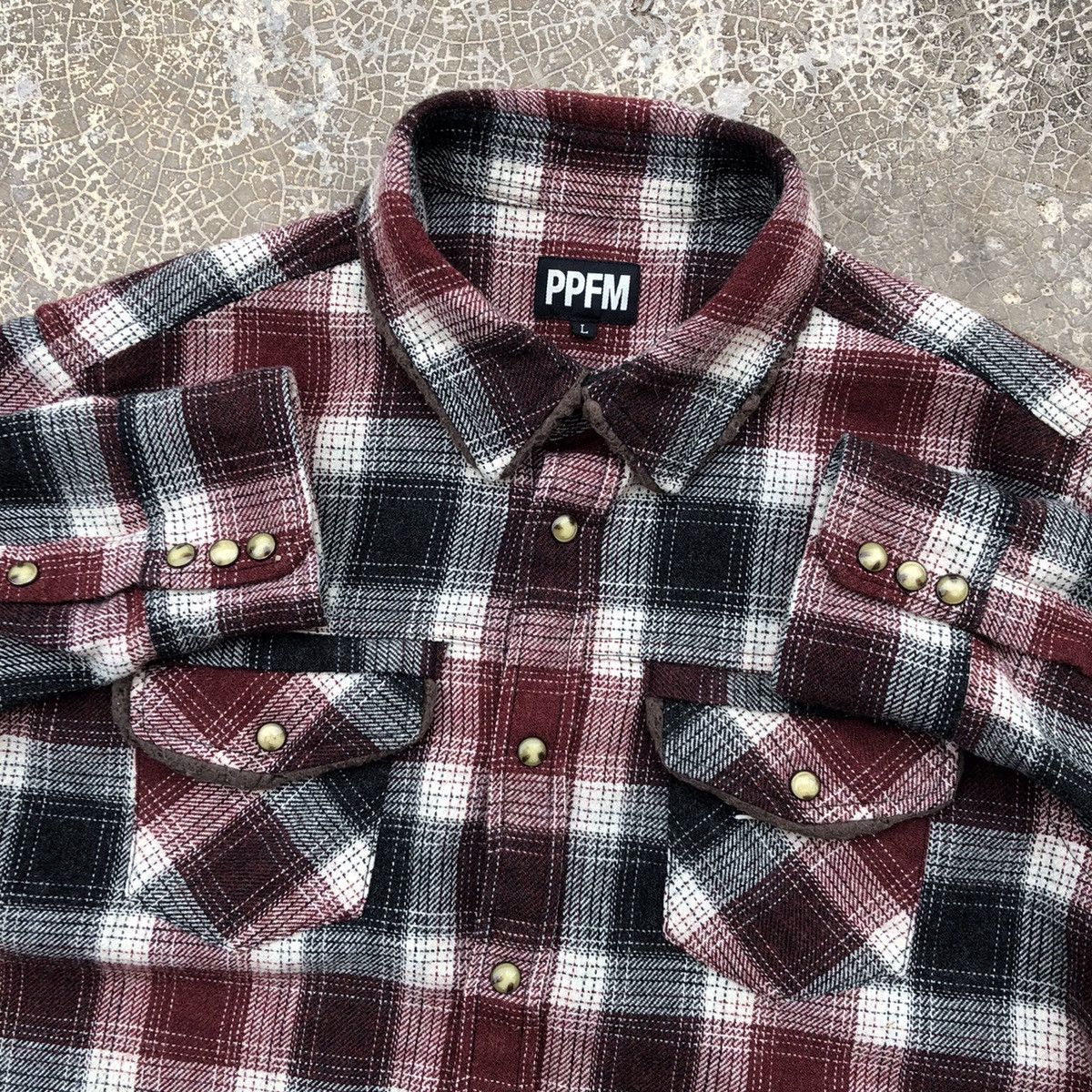 Japanese Brand × PPFM PPFM Western Double Pocket Button Flannel Shirt Size US L / EU 52-54 / 3 - 5 Thumbnail