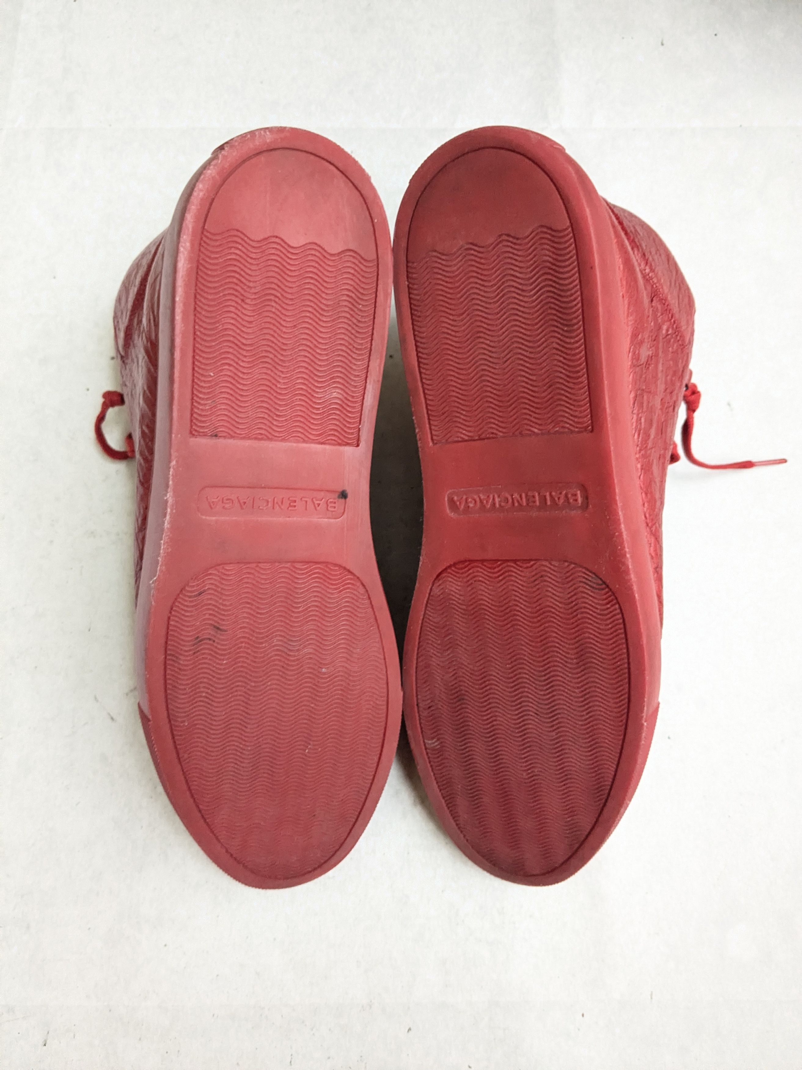Balenciaga Balenciaga Arena Sneakers Red 12 Leather High Tops Size US 12 / EU 45 - 13 Thumbnail