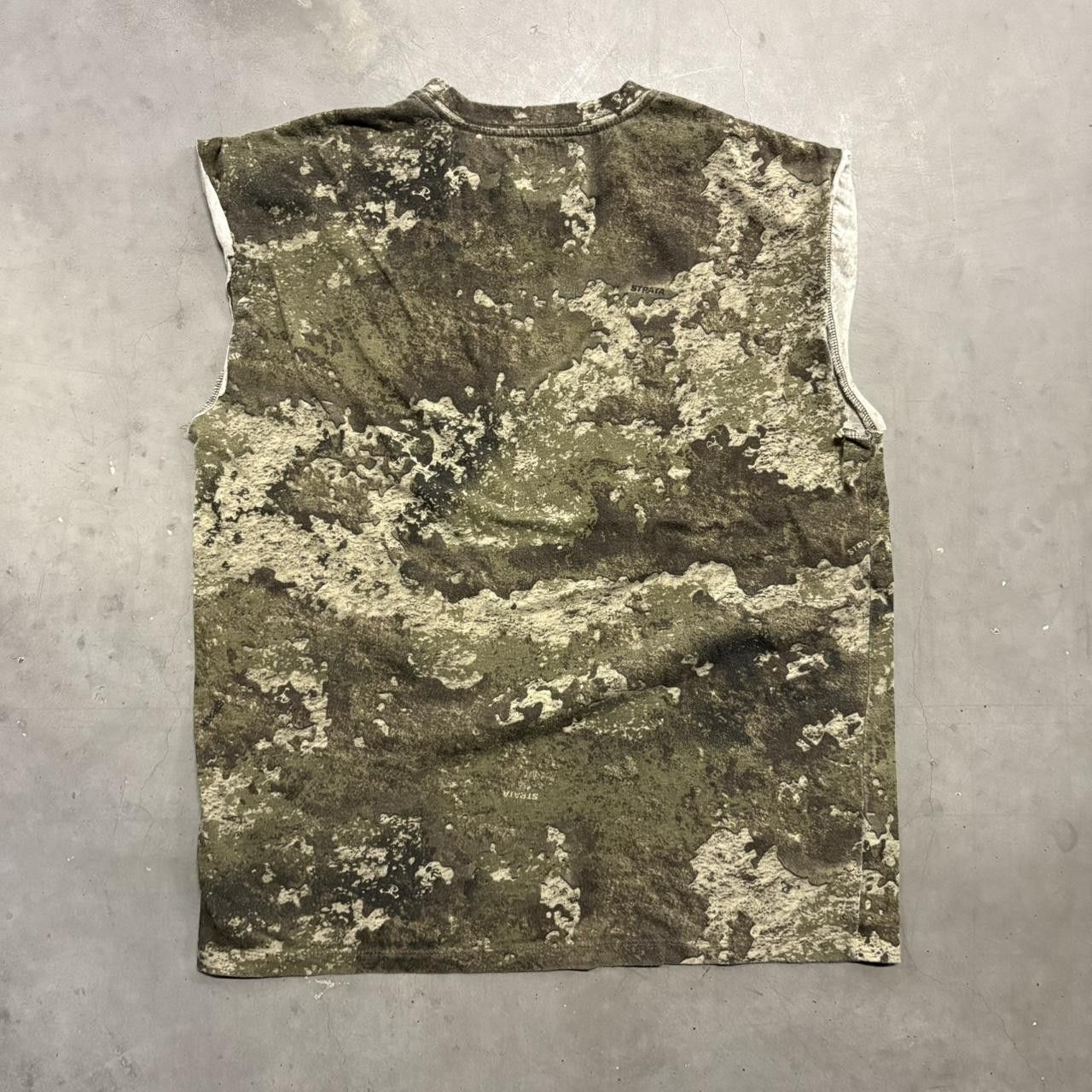 Japanese Brand × Vintage Crazy Vintage Y2K/2000s Camo Sleeveless Tank Top! Size US M / EU 48-50 / 2 - 2 Thumbnail