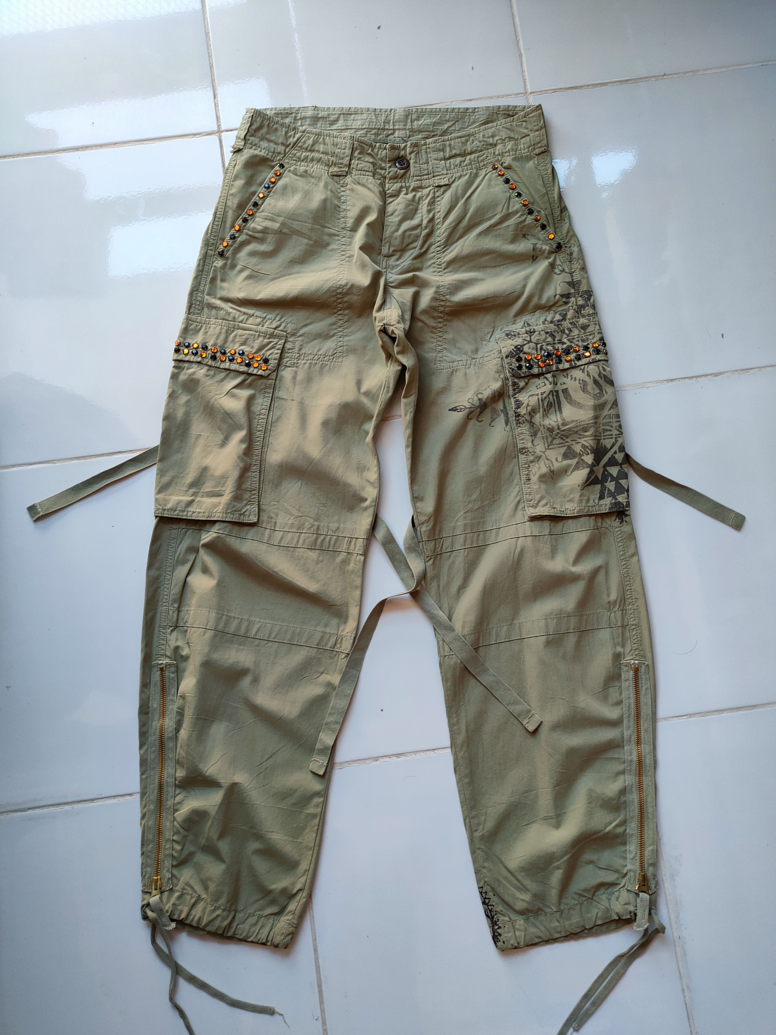 Japanese Brand RARE! VINTAGE RAG BONDAGE CARGO PANTS Size US 29 - 5 Thumbnail