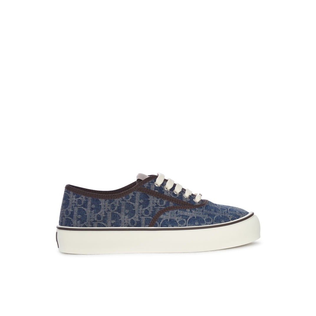 Dior $950 Saltwind Blue Oblique Denim Sneakers New & Authent, Men's (Size 10)