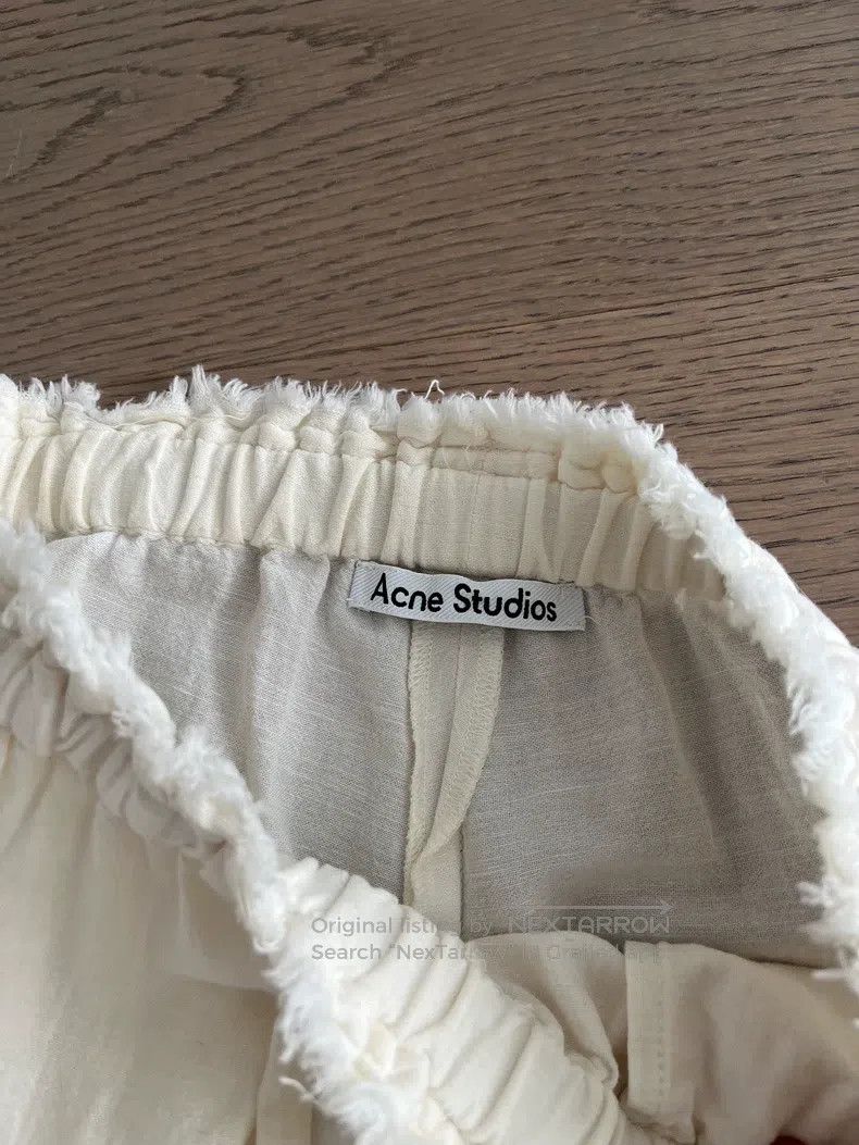 Acne Studios Acne Studios White Cotton Linen Casual Pants Size 42" / US 20 - 3 Thumbnail