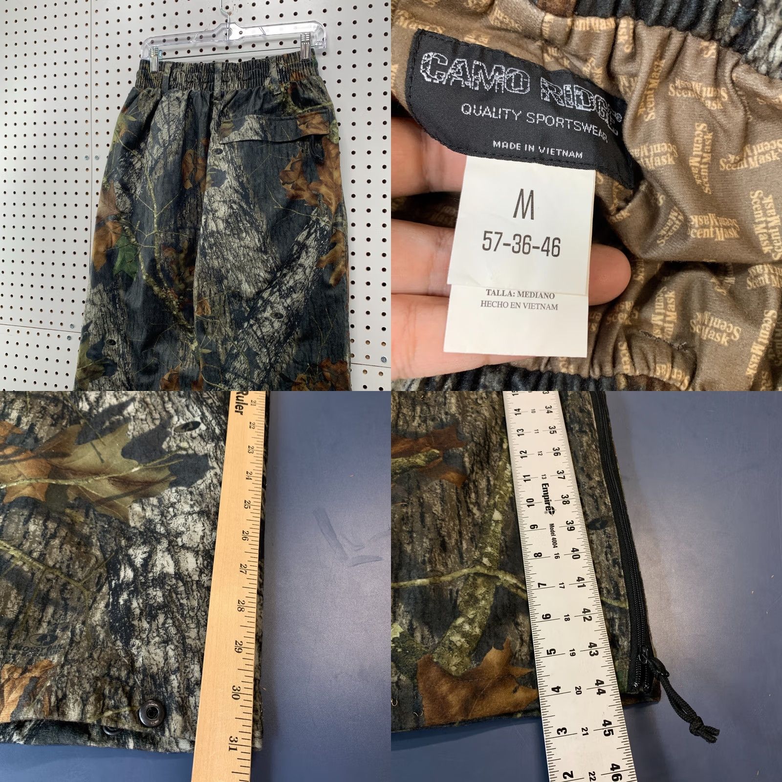 AMO Camo Ridge Hunting Pants Mens M Camouflage 30x31 Outdoor Comfort Cargo Regular Vintage Not Applicable Size US 31 - 10 Thumbnail