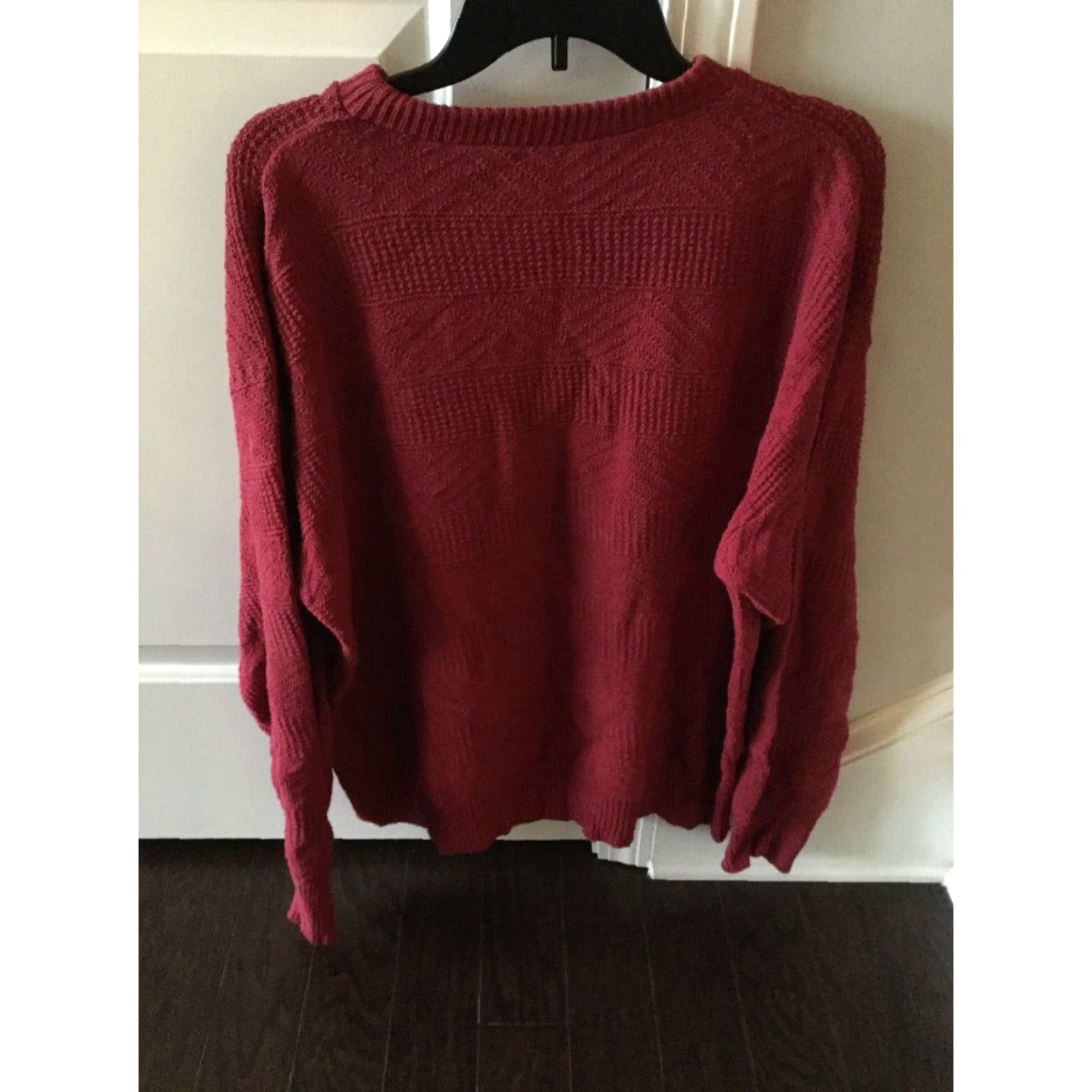 Vintage VINTAGE Mens Red Crew Neck Sweater Size L/XL Knit Pullover Fashion** Size US L / EU 52-54 / 3 - 2 Thumbnail