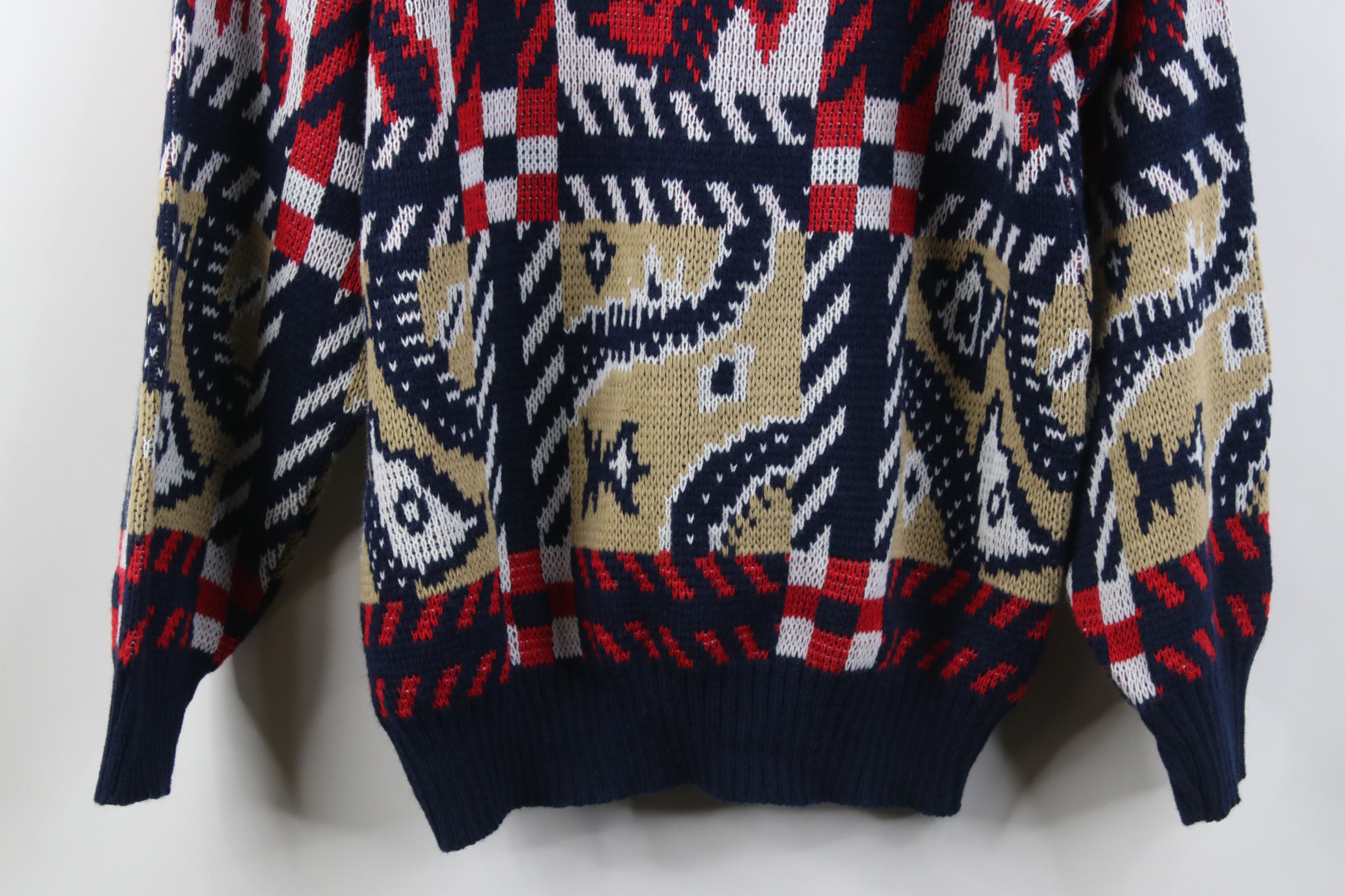 Vintage Vintage 90s Streetwear Paisley Knit Crewneck Sweater USA Size M / US 6-8 / IT 42-44 - 3 Thumbnail