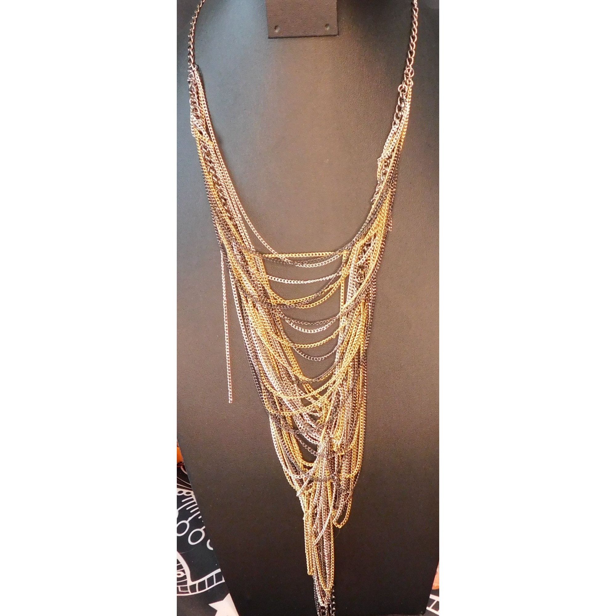 Other Glam Rock Multi Metallic Layered Chain Necklace Size ONE SIZE - 1 Thumbnail