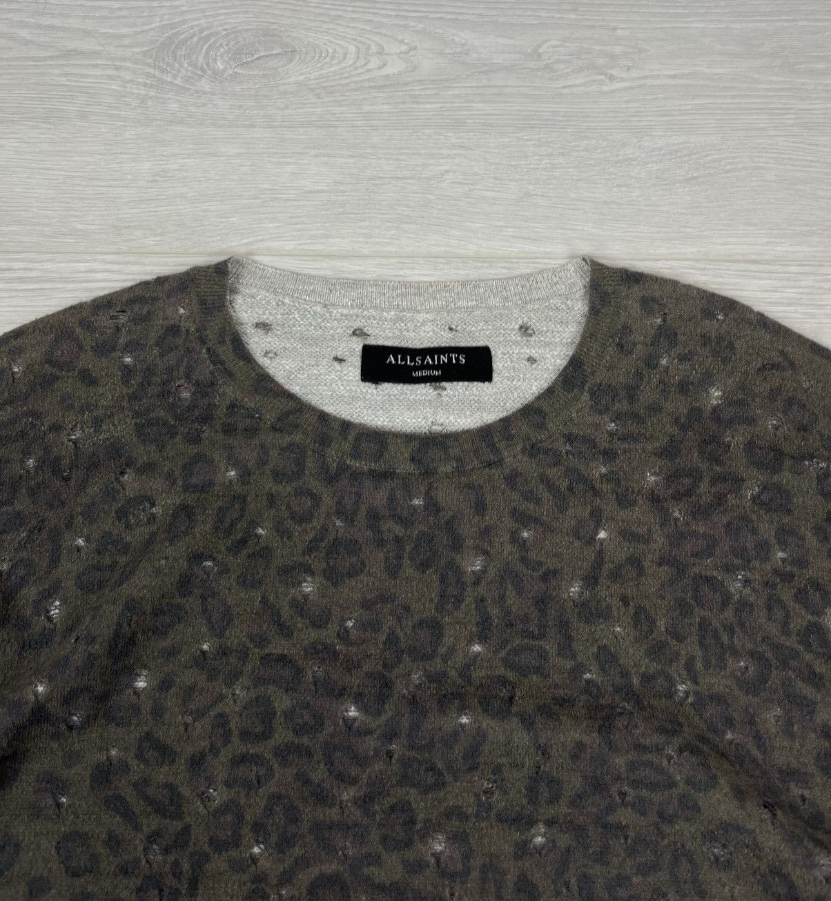 Allsaints Allsaints Ferra SS Crew Distressed T Shirt Size US L / EU 52-54 / 3 - 5 Thumbnail
