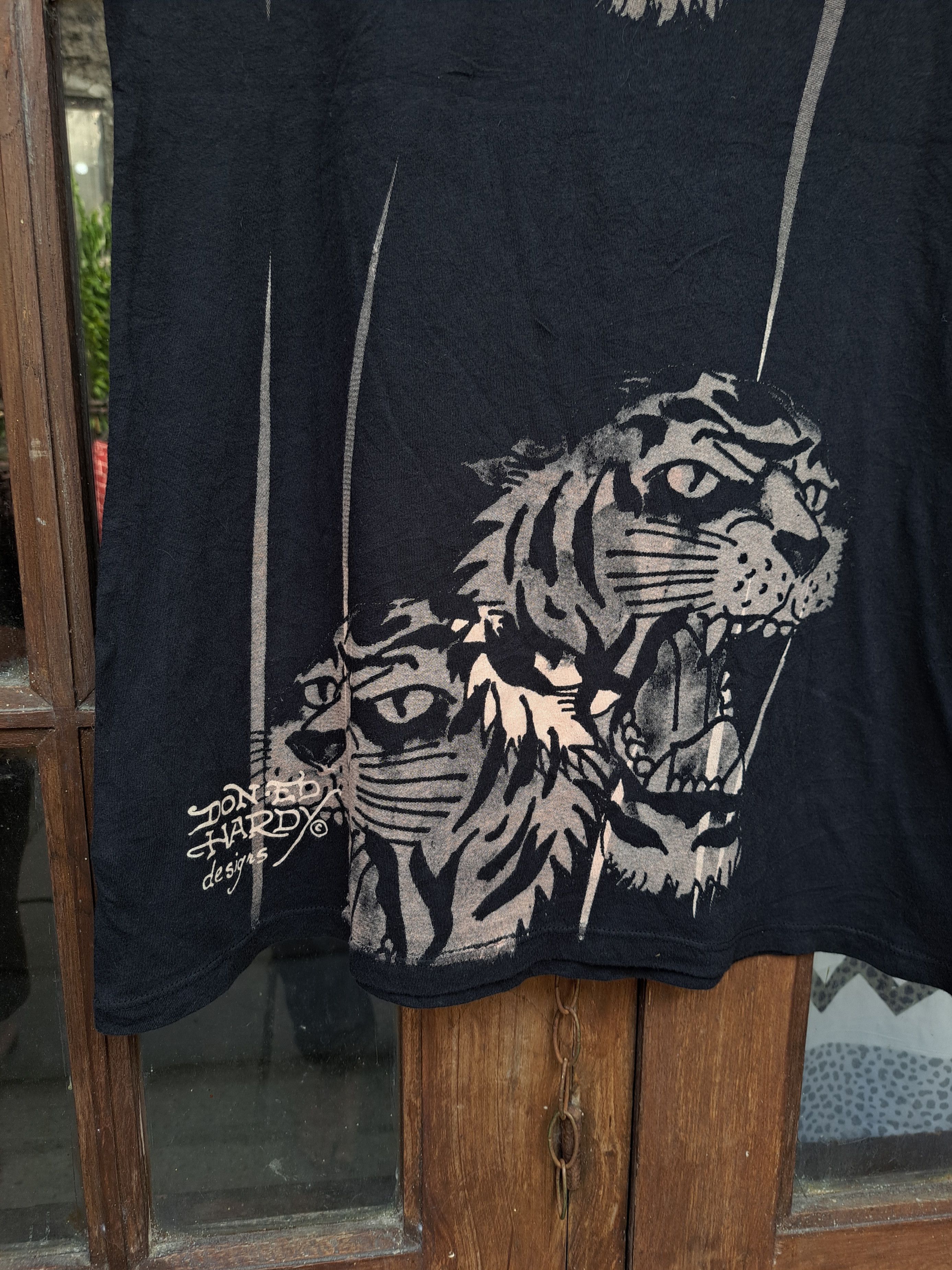 Ed Hardy Y2K Ed Hardy by Christian Audiger Printed Tshirt Tunic Size L / US 10 / IT 46 - 7 Thumbnail