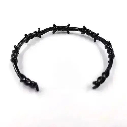 Jewelry Punk Style Thorns Wire Bangle Bracelet Size ONE SIZE - 4 Thumbnail