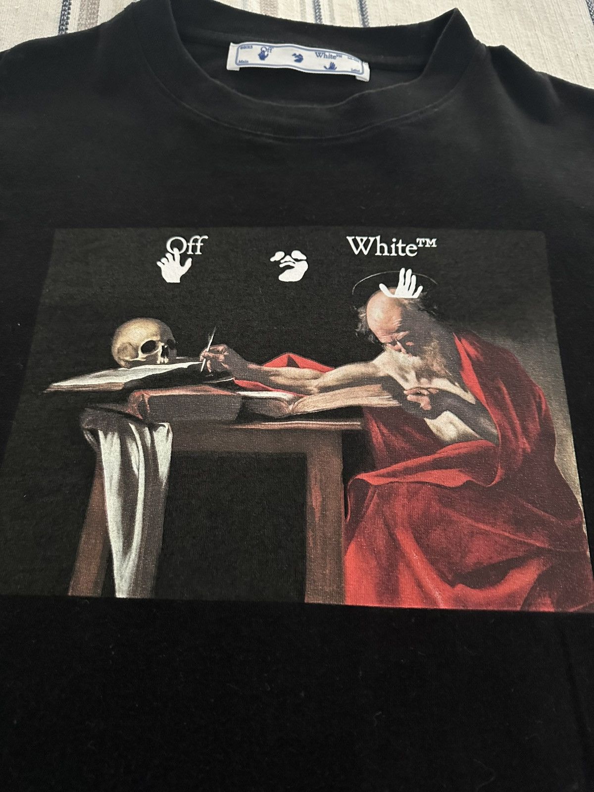 Off-White Off White Caravaggio Short Sleeve Over Tee ‘Black/Red Size US S / EU 44-46 / 1 - 2 Thumbnail