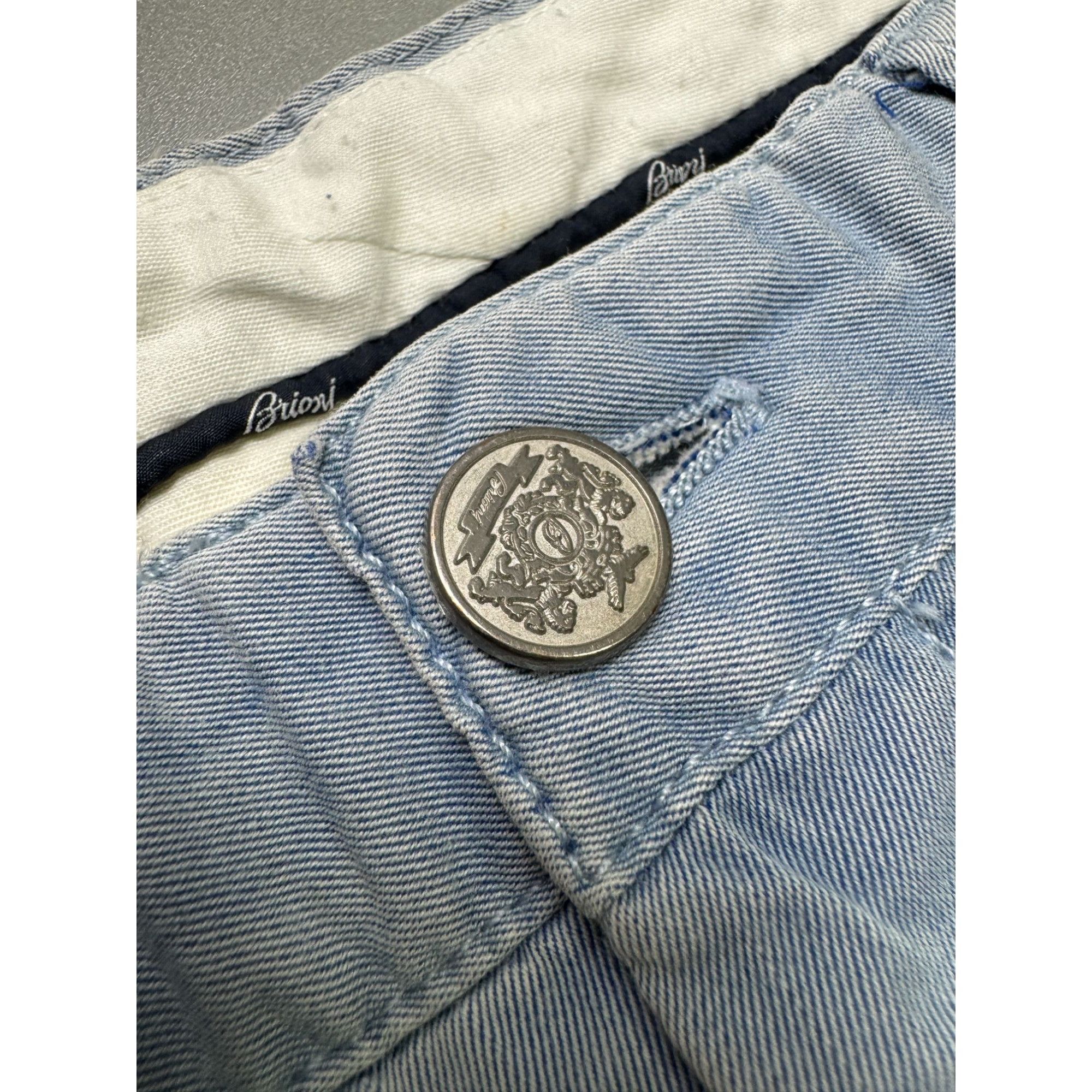 Brioni Brioni Stelvio Straight Cut Light Denim Jeans Pants (Y1143) Size US 34 / EU 50 - 4 Thumbnail