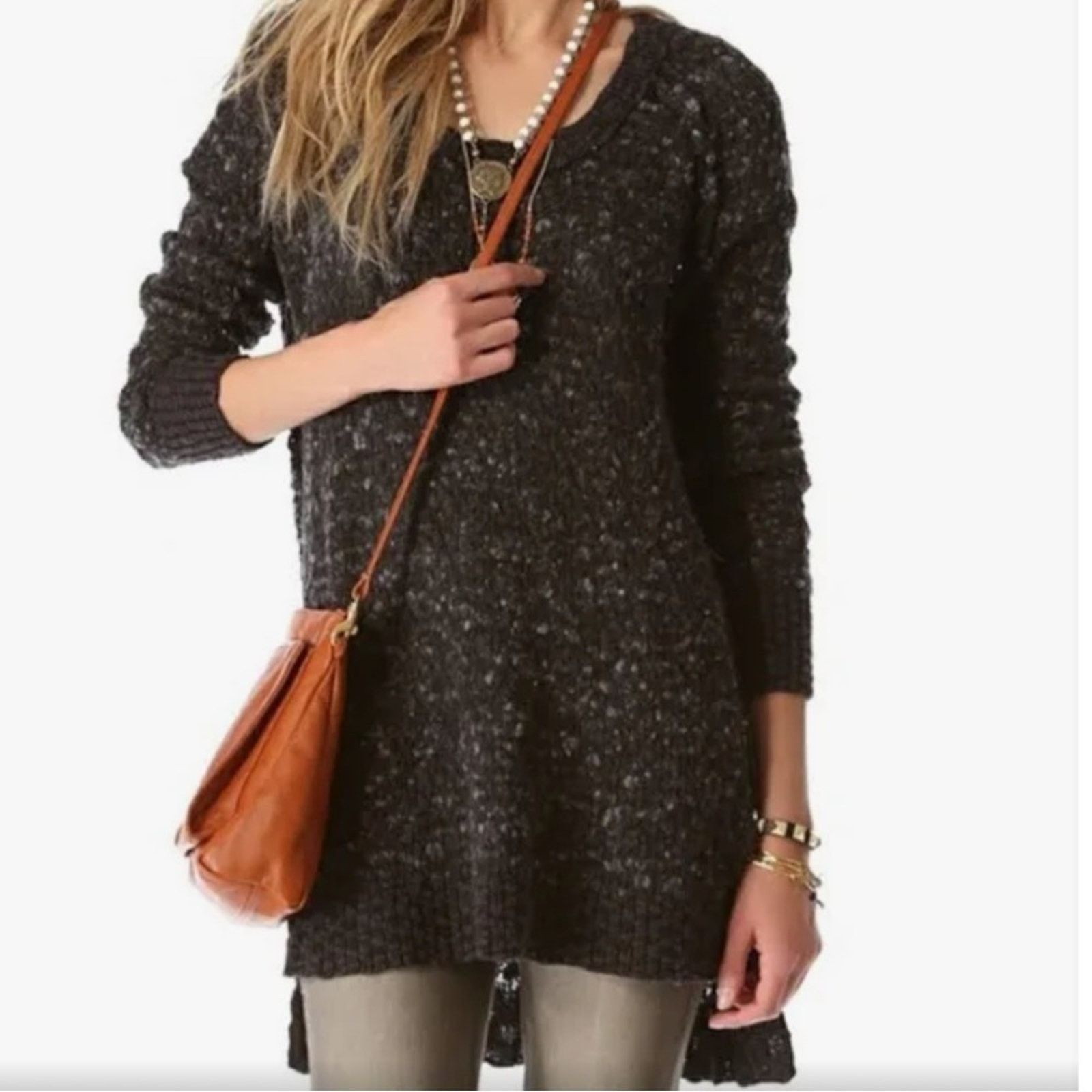 Free People Free People Jeepster Honeycomb Sweater Size S / US 4 / IT 40 - 1 Thumbnail