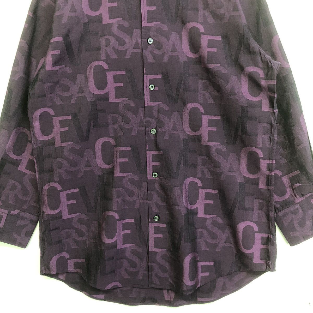 Versace VERSACE COLLECTION SPELLOUT BUTTON SHIRT Size US L / EU 52-54 / 3 - 3 Thumbnail