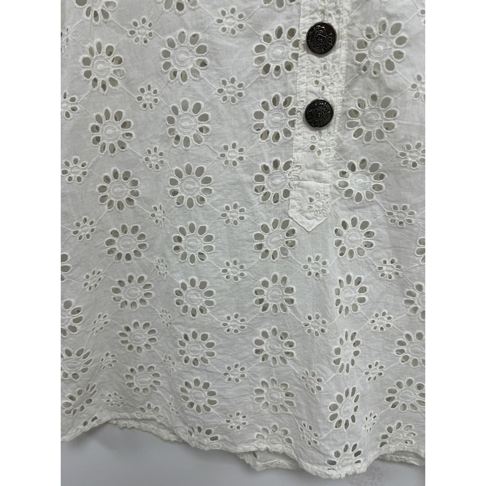 & Other Stories MULTIPLES Women Eyelet Blouse Cotton 3/4 Sleeve A001427 Size M / US 6-8 / IT 42-44 - 8 Thumbnail