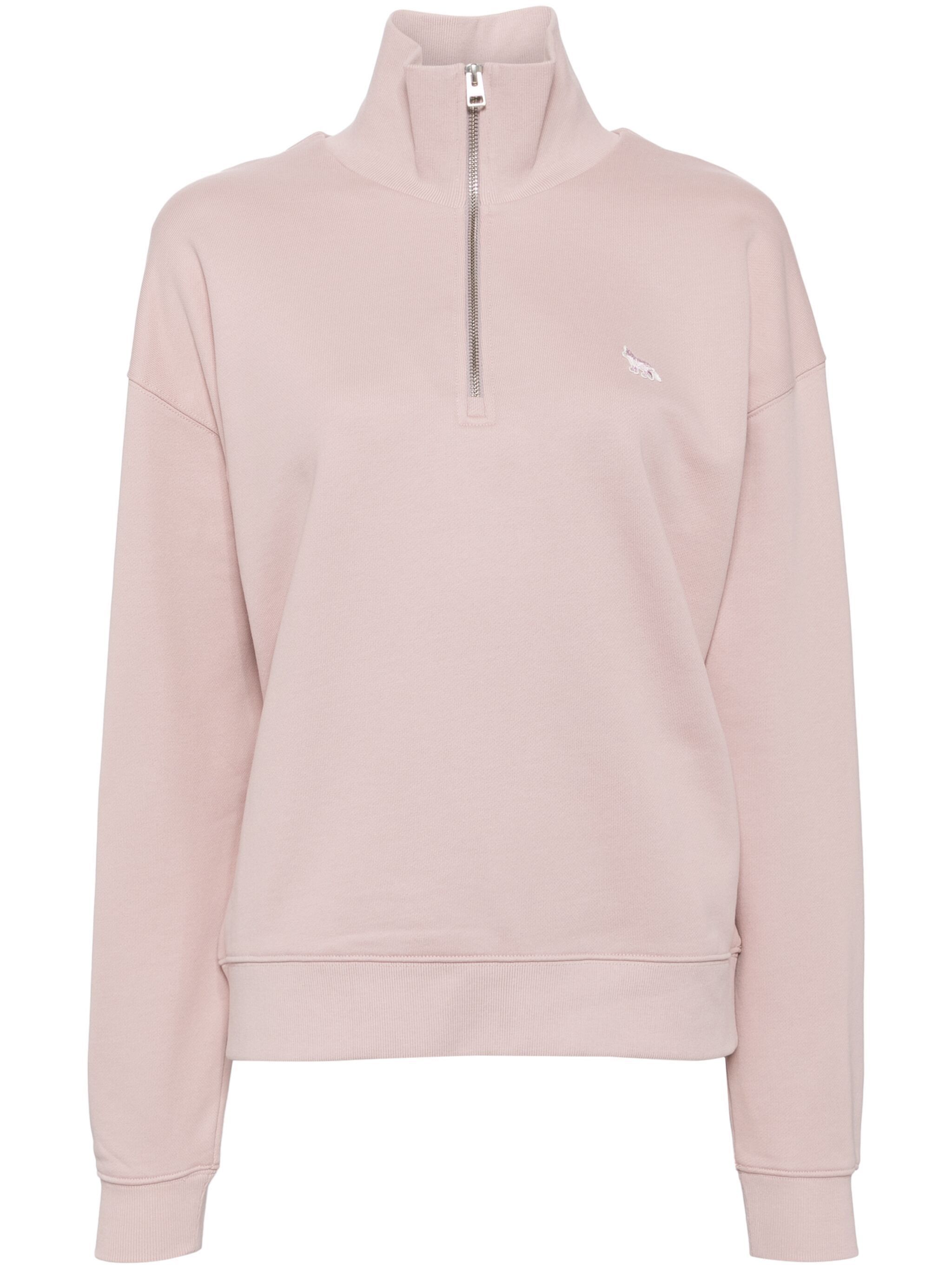 Maison Kitsune o1s22i1n1124 High-Neck Baby Fox Sweatshirt in Pink Size XS / US 0-2 / IT 36-38 - 1 Thumbnail