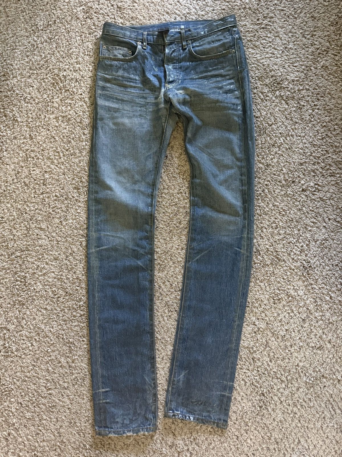 Dior Dior Homme AW05 Blue Luster Waxed Denim | Grailed