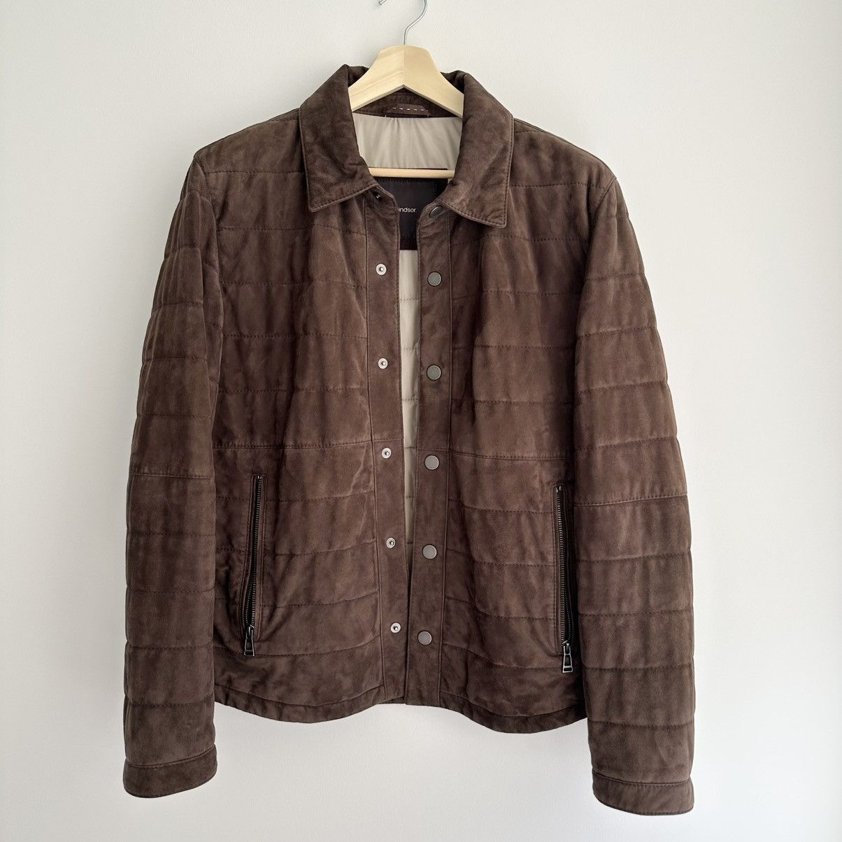 Other Down Moto Jacket in Brown Suede Size US M / EU 48-50 / 2 - 1 Thumbnail