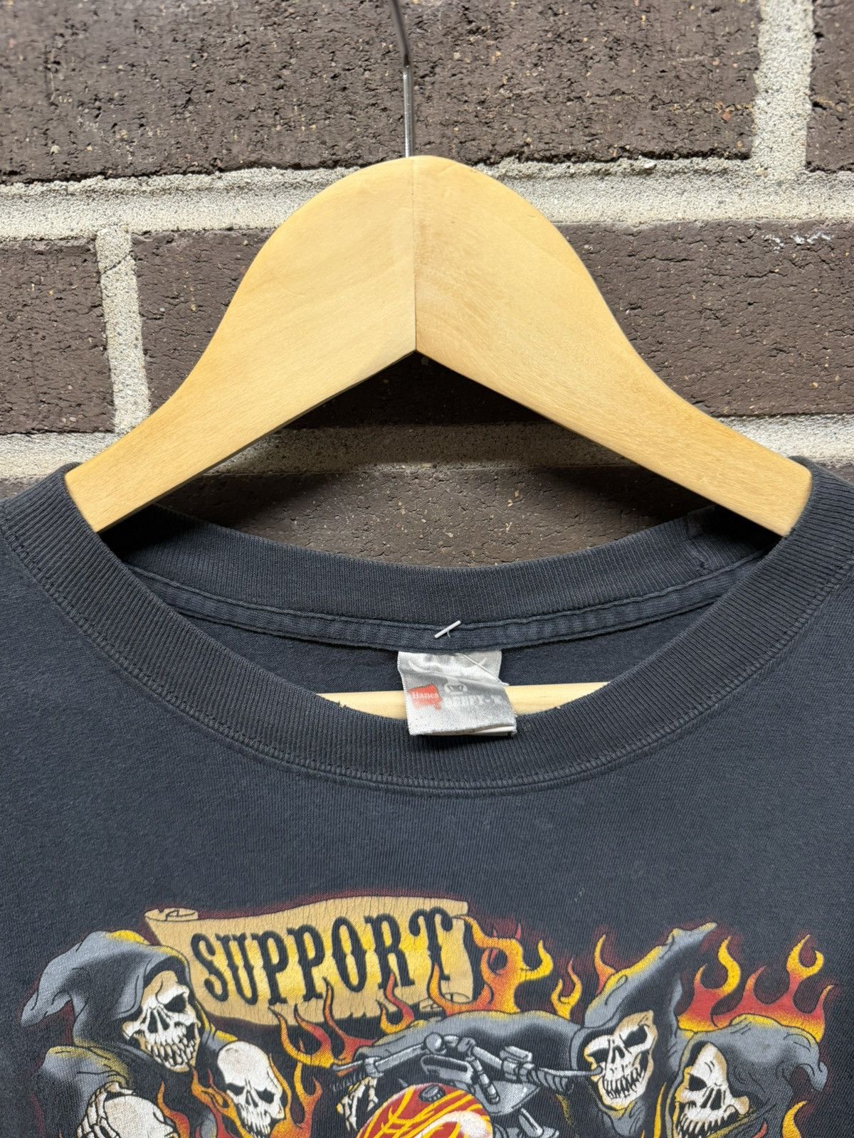 Vintage Thrashed Biker Tee (1990’s) Size US XXL / EU 58 / 5 - 5 Thumbnail