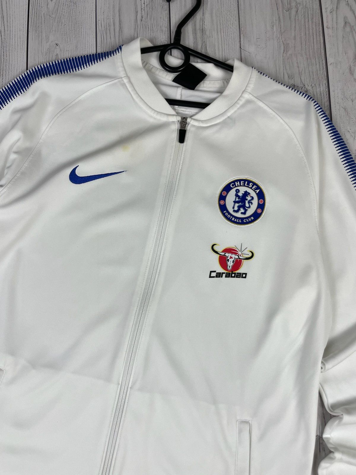 Nike Vintage nike Chelsea white track jacket size L logo Size US L / EU 52-54 / 3 - 2 Thumbnail