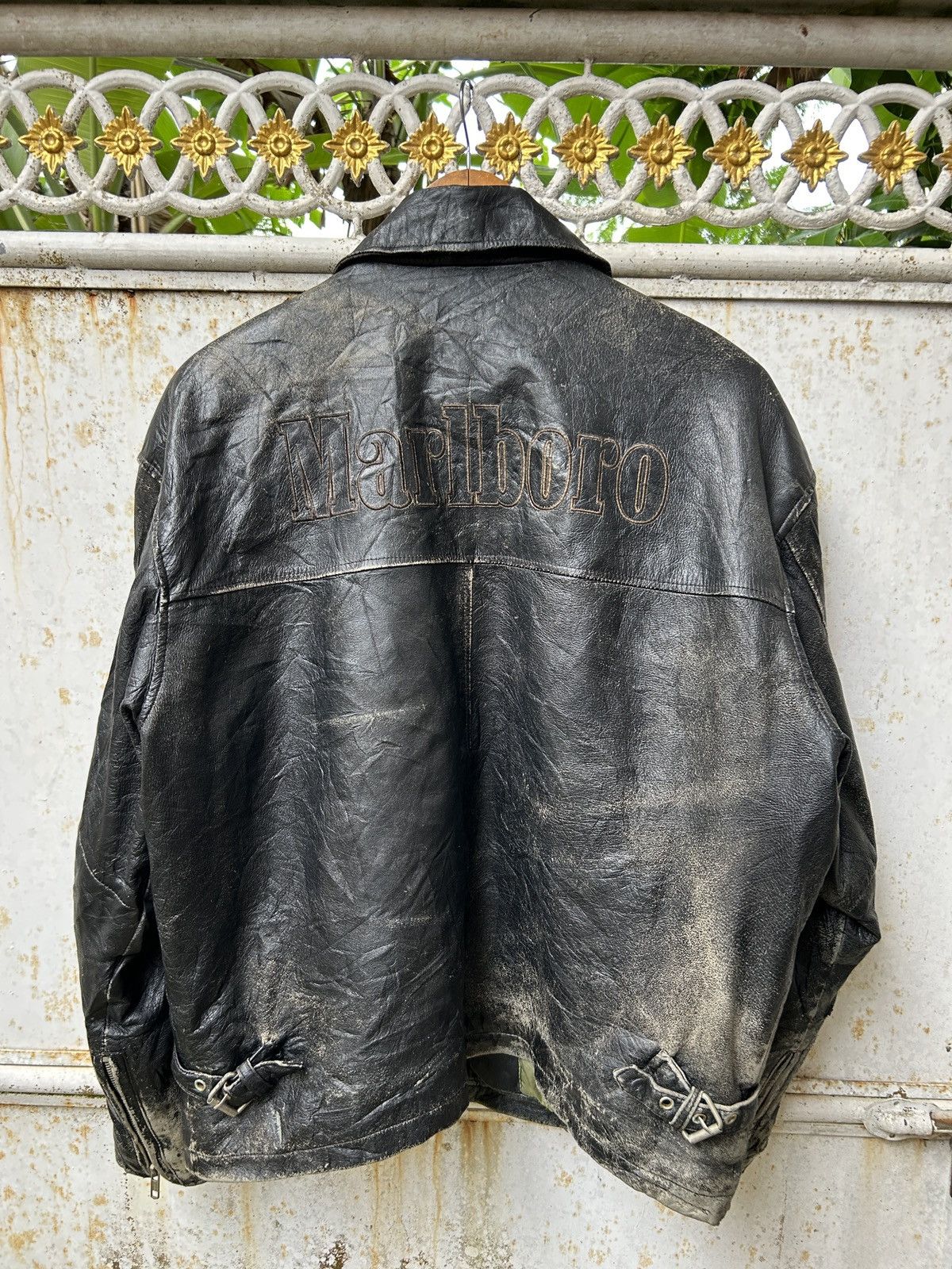Leather Vintage Marlboro Lamb Leather Jacket Bomber Size US M / EU 48-50 / 2 - 1 Thumbnail