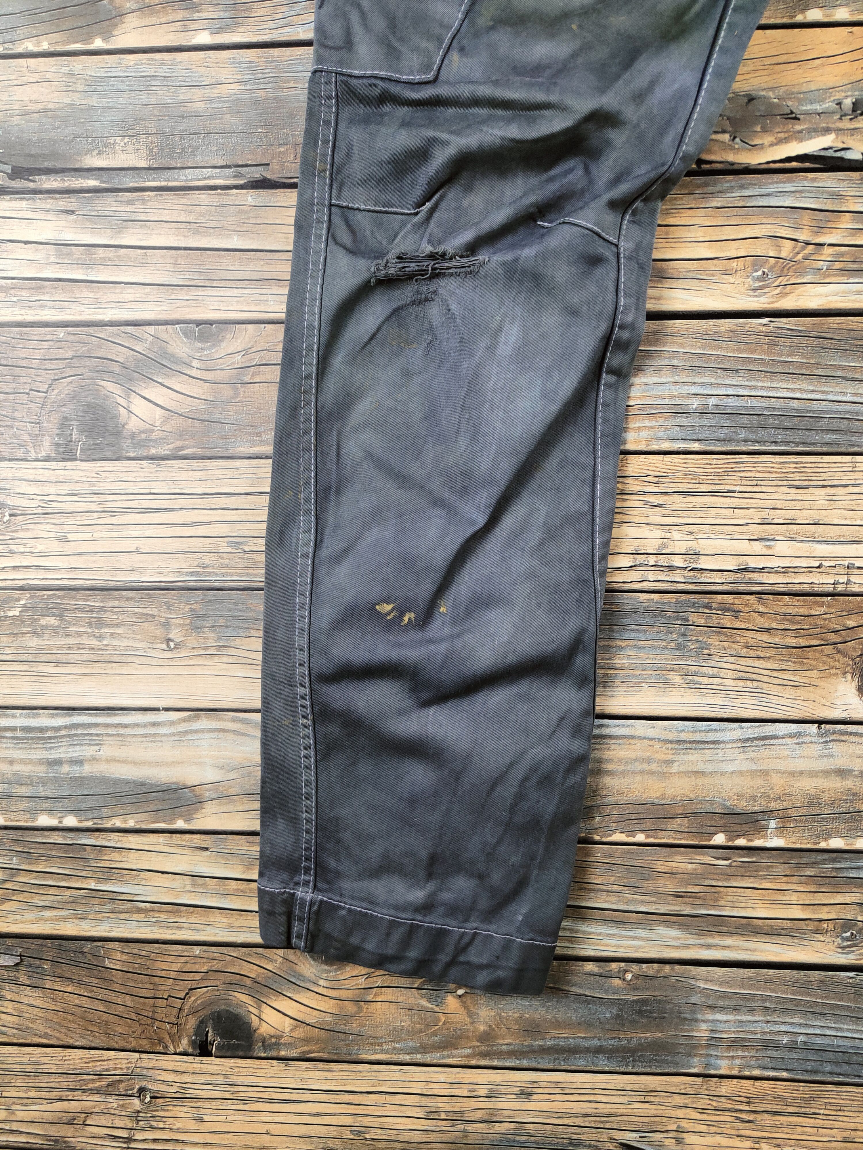 Japanese Brand Genba-Xebec Olive Multipocket Cargo Pants #46-625 Size US 29 - 4 Thumbnail