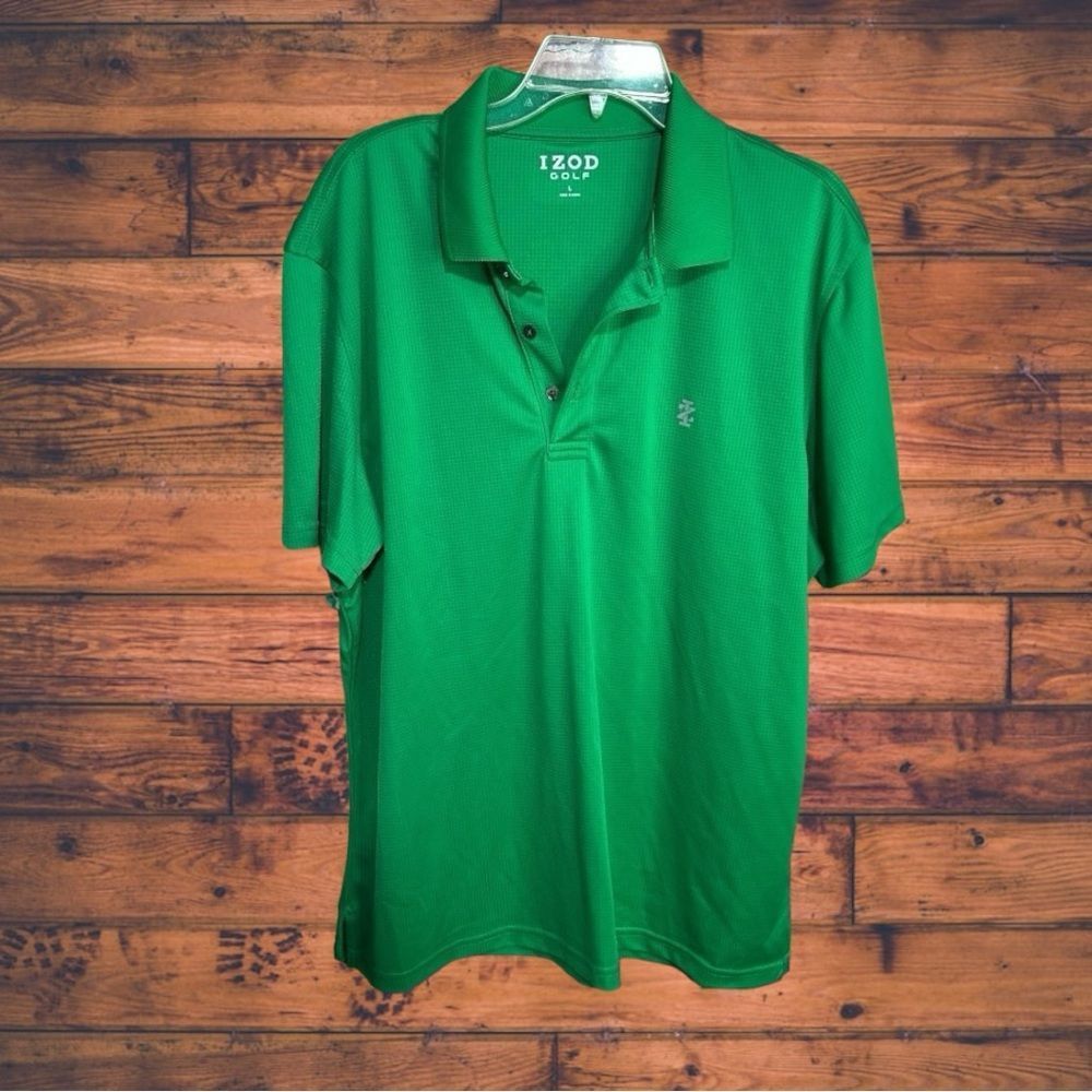 Izod Izod Golf Green Half Button Polo Shirt Large Size US L / EU 52-54 / 3 - 1 Thumbnail