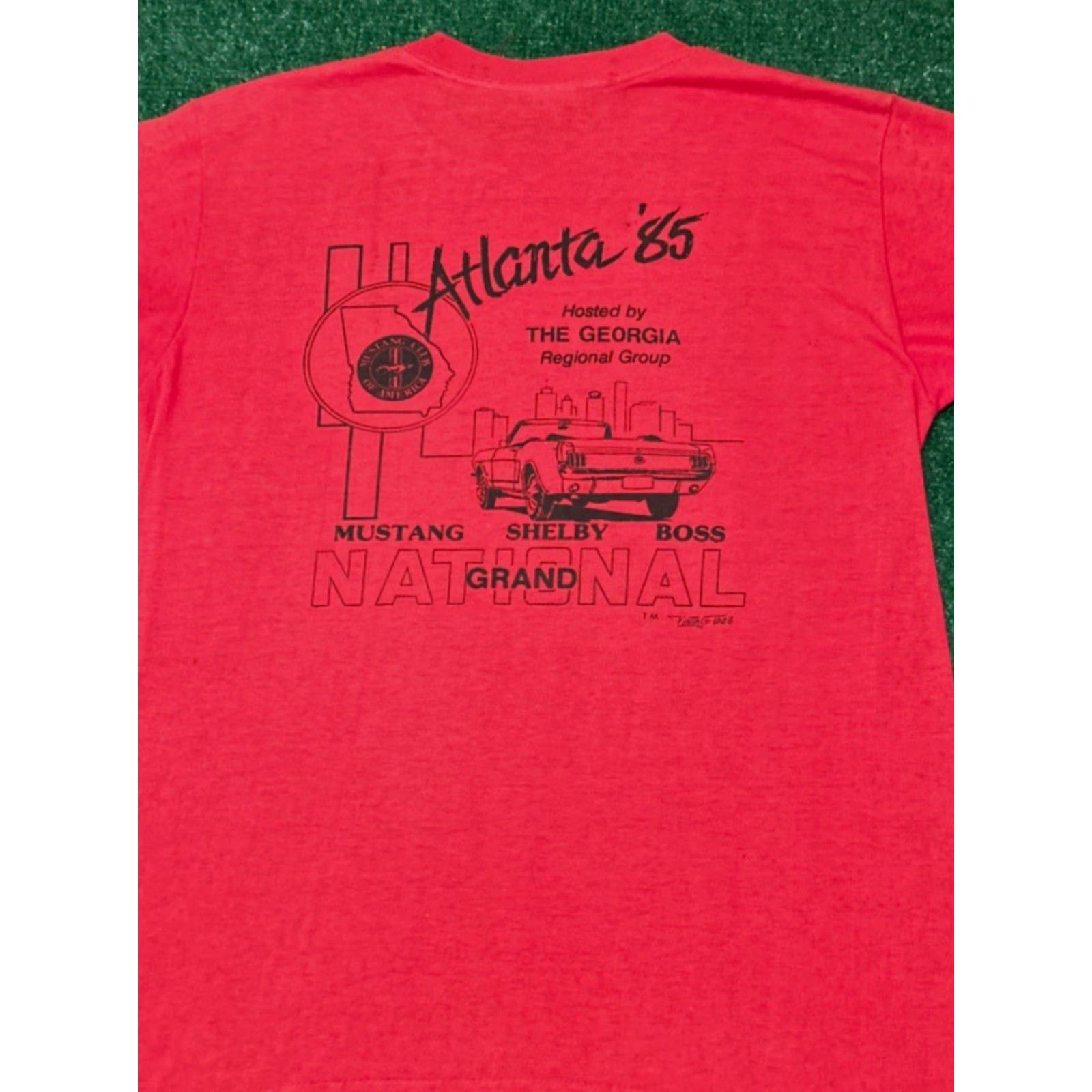 Vintage VINTAGE 80s Shelby Mustang Club National VTG Shirt Mens L Red 1985 Atlanta GA Cars 1980s Mens Size US L / EU 52-54 / 3 - 5 Thumbnail