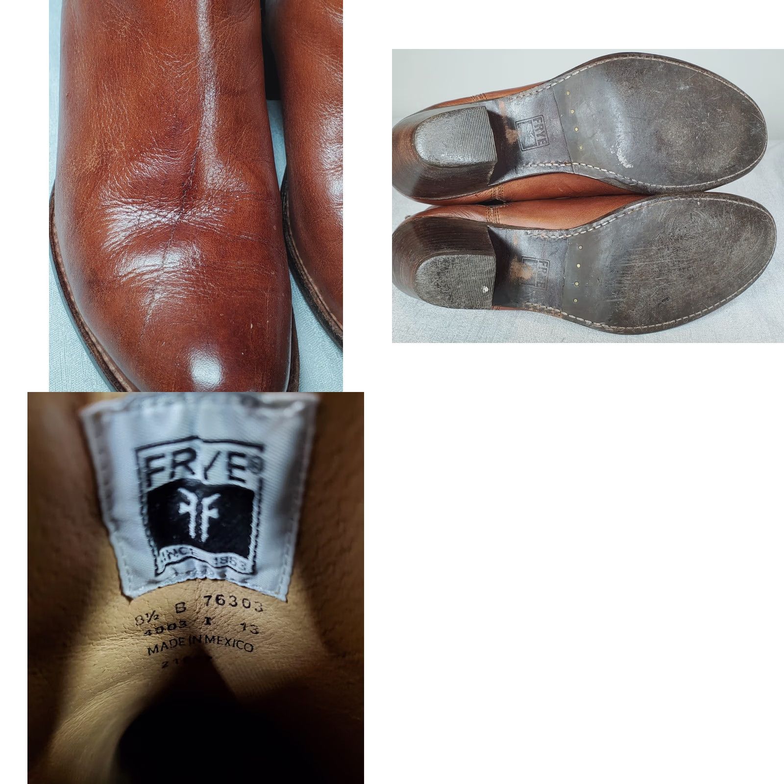 Frye FRYE Jackie Gore Stitching Horse Booties Brown Saddle Dakota Leather Women's US 8.5 B Chelsea Leather Boots Size US 9 / IT 39 - 9 Thumbnail