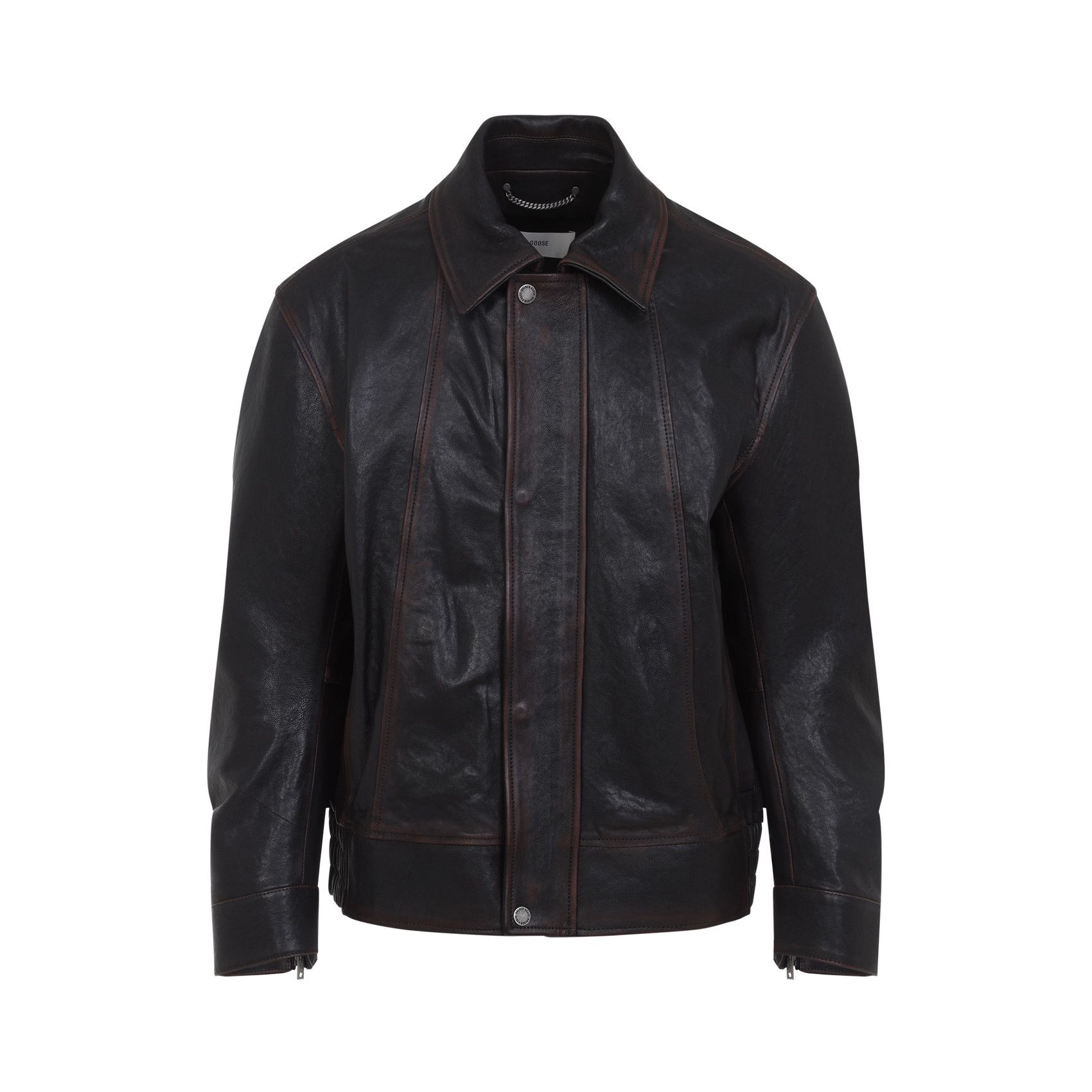 Golden Goose Golden Goose Prince Nappa Leather Bomber Jacket Size US M / EU 48-50 / 2 - 1 Thumbnail