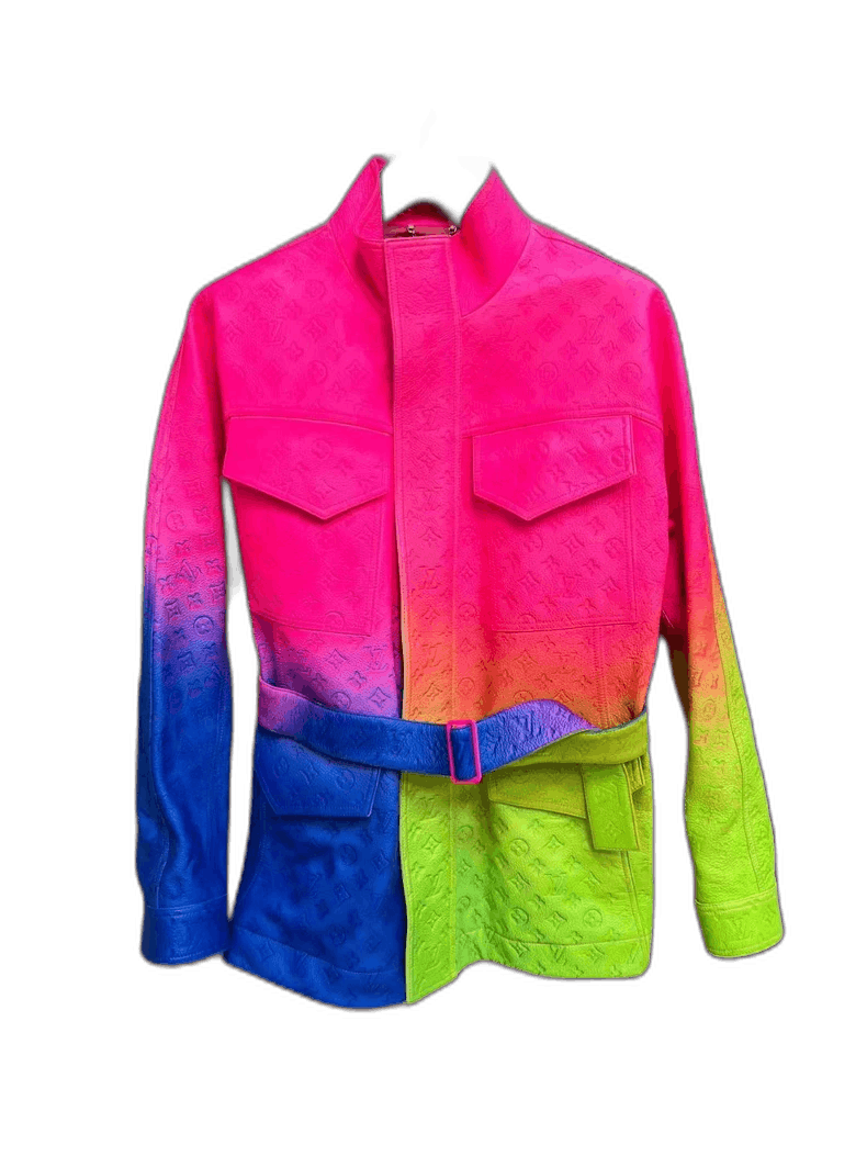 Louis Vuitton Louis Vuitton Rainbow Gradient Leather Jacket-2507 Size US XL / EU 56 / 4 - 1 Thumbnail