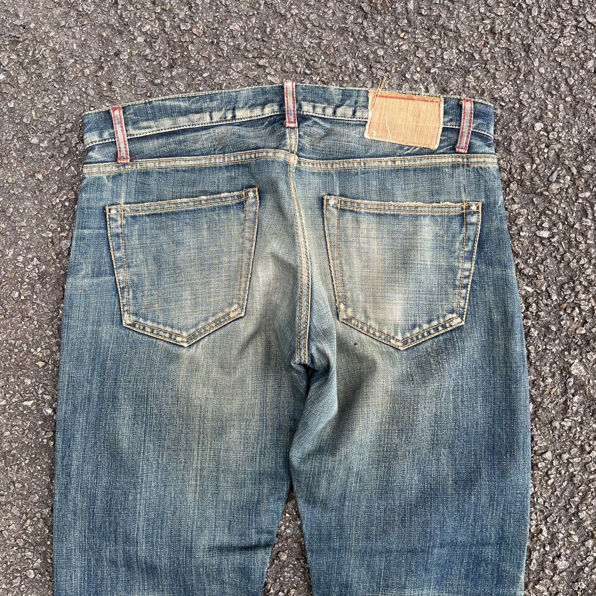 Japanese Brand Japanese Selvedge Denim Rusty Distressed Red Line Jeans Size US 34 / EU 50 - 17 Thumbnail