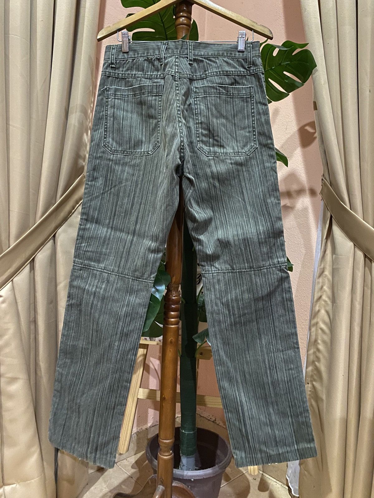 Japanese Brand Memory Special Japanese Grey Pinstripe Workwear Trousers Size US 30 / EU 46 - 10 Thumbnail