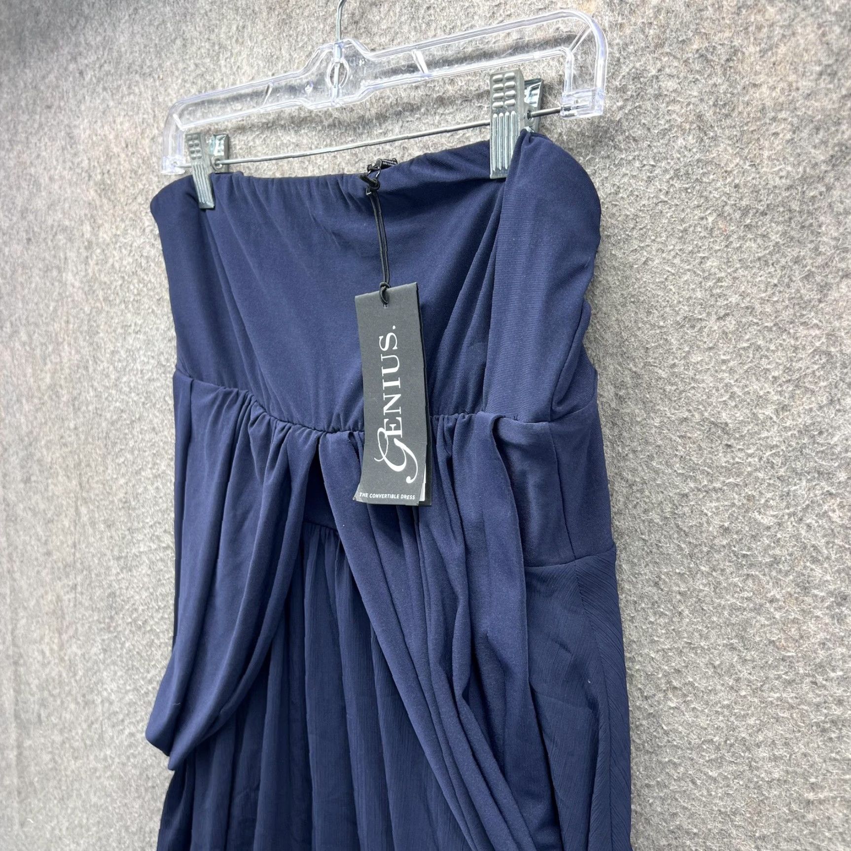 White House Black Market White House Black Market Dress Womens 8 Navy Genius Convertible Midi Multiway Dress Size M / US 6-8 / IT 42-44 - 3 Thumbnail