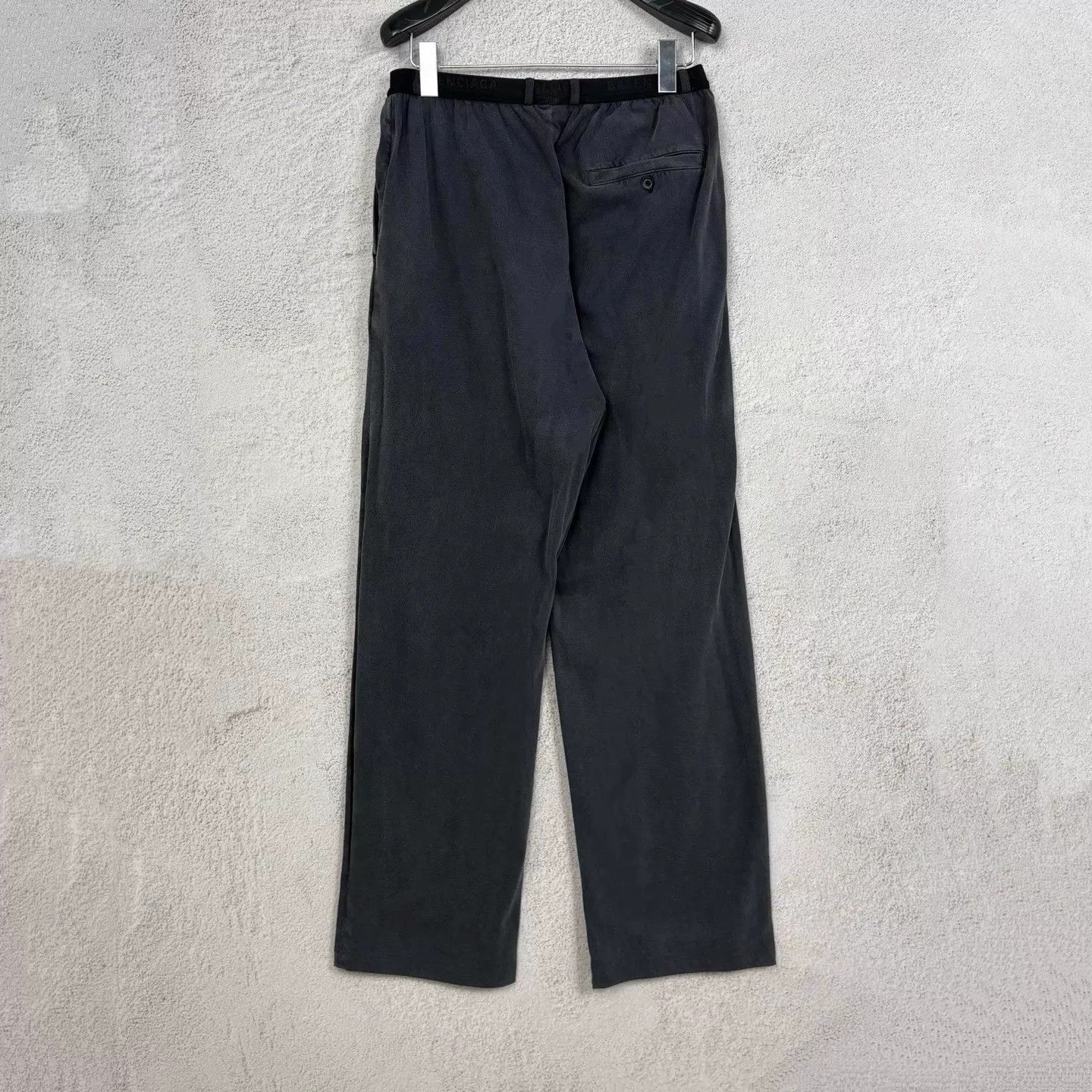 Balenciaga Balenciaga Washed Black Waist Embroidered Logo Casual Pant S Size US 29 - 2 Thumbnail