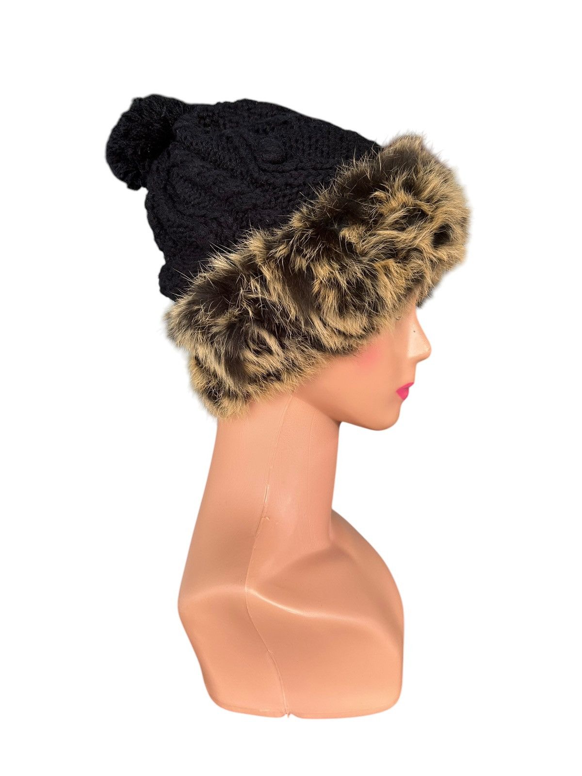 Japanese Brand × Kapital × Vintage Japanese Punk Bondage Style Knitt Fur Beanie Hats Size ONE SIZE - 2 Thumbnail