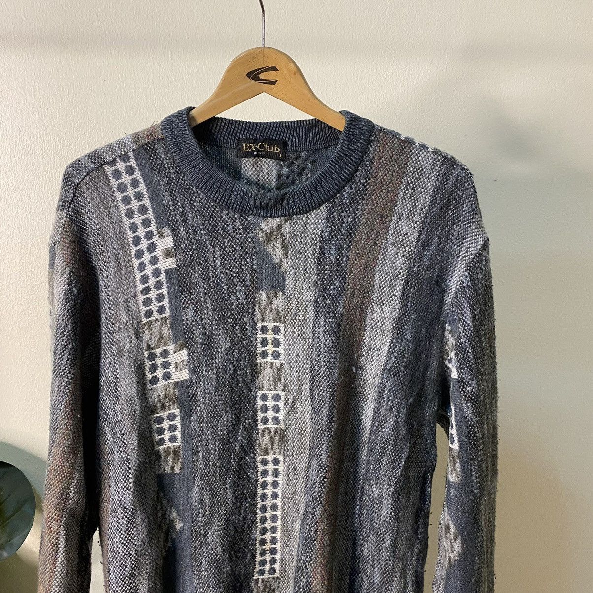 Vintage Ex-Club Knitted Sweater Coogi Style Size US L / EU 52-54 / 3 - 2 Thumbnail