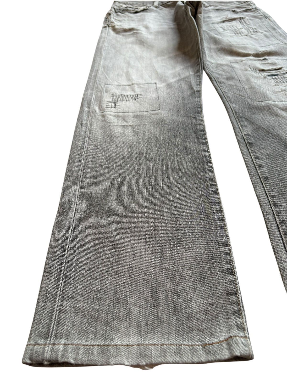 Japanese Brand × Uniqlo Vintage Japanese Uniqlo Faded Wash Distressed Loose Jeans Size US 34 / EU 50 - 6 Thumbnail