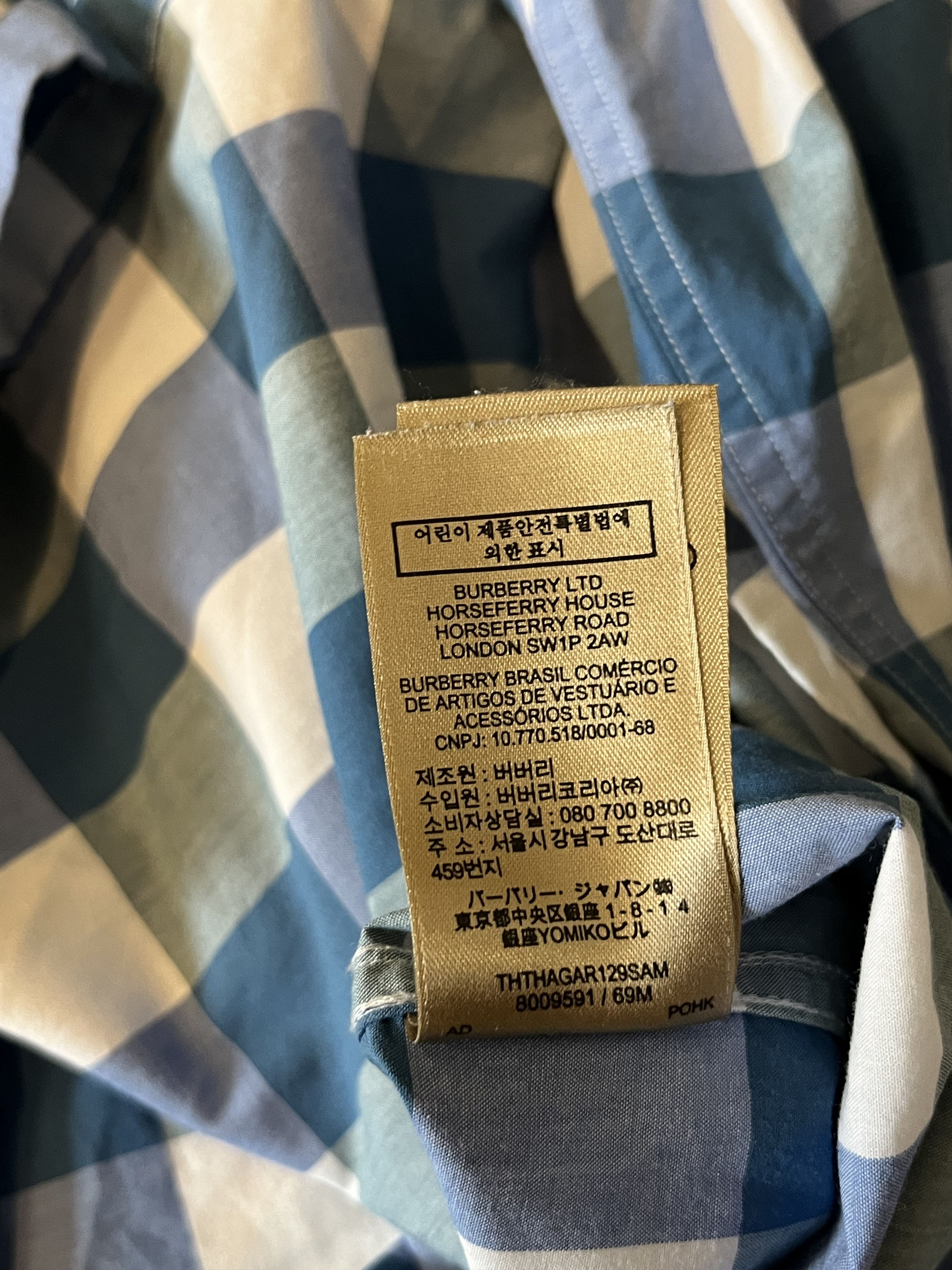 Burberry × Vintage Burberry Brit Blue Nova Check Shirt Size US L / EU 52-54 / 3 - 10 Thumbnail