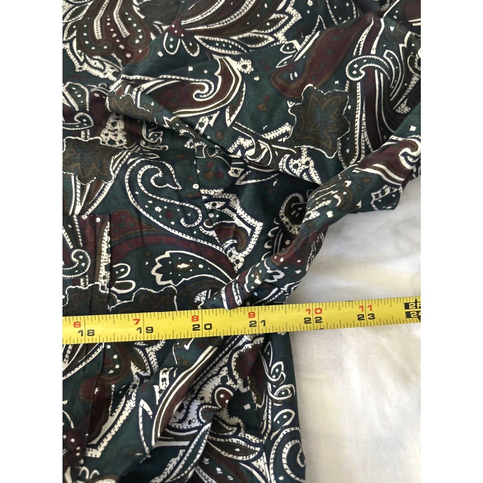 VINTAGE Roundtree & Yorke Men Shirt Casual Long Sleeve Button-Up Cotton Multicolor Paisley M