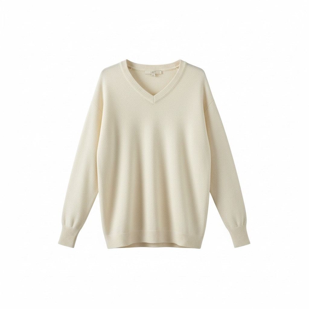Loft LOFT Cream Fuzzy Knit Sweater Women’s XS Extra Small V-Neck Size XS / US 0-2 / IT 36-38 - 1 Thumbnail