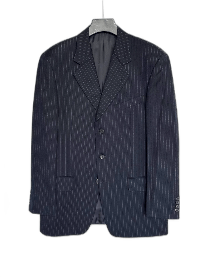Valentino Valentino Blue Striped Suit Jacket Size US L / EU 52-54 / 3 - 1 Thumbnail